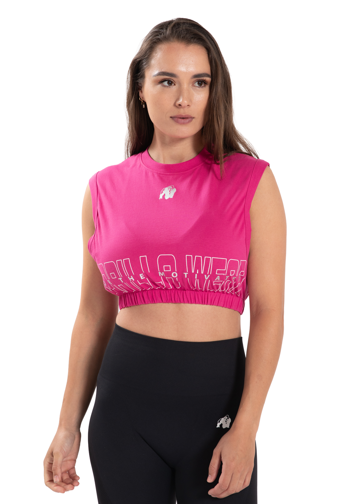 Gorilla Wear Albion Oversized Crop Top T-Shirt & Tops Pink