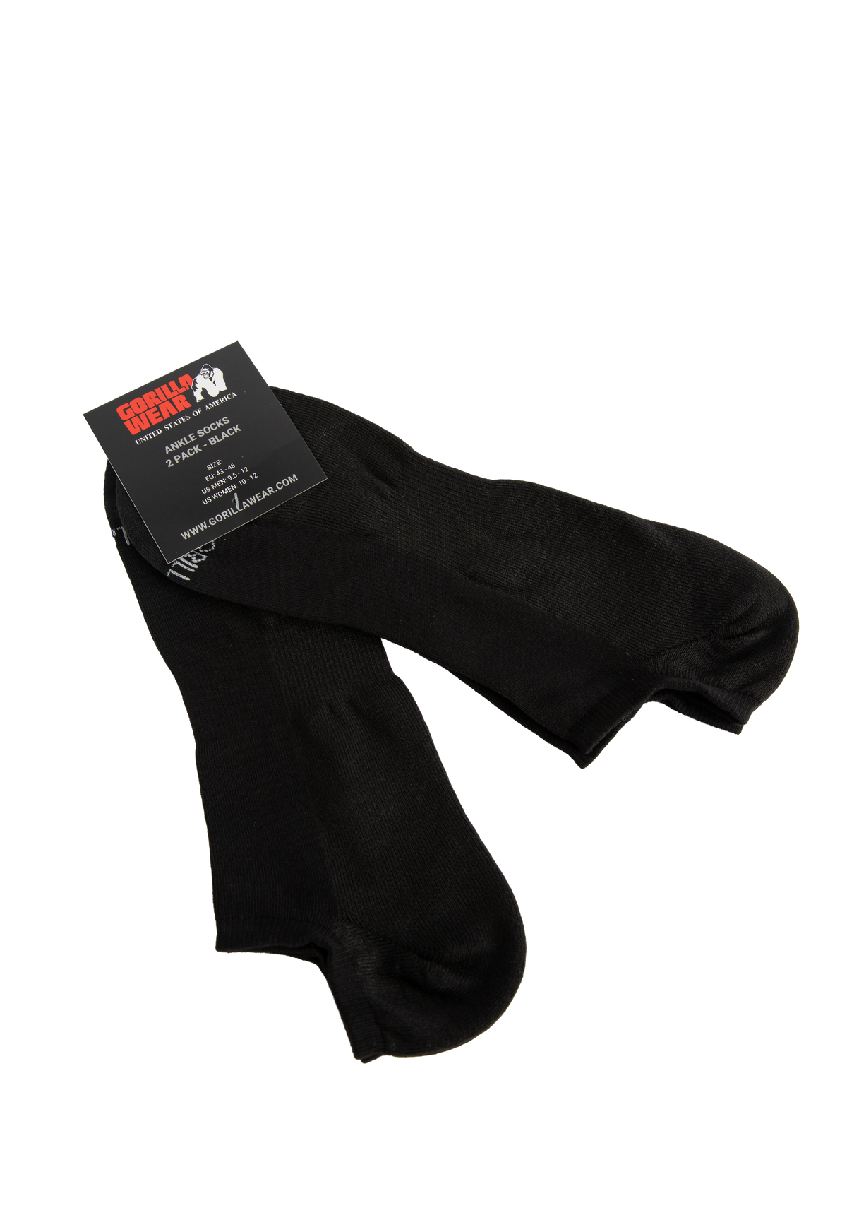 Gorilla Wear Ankle Socks 2-Pack Socks Black