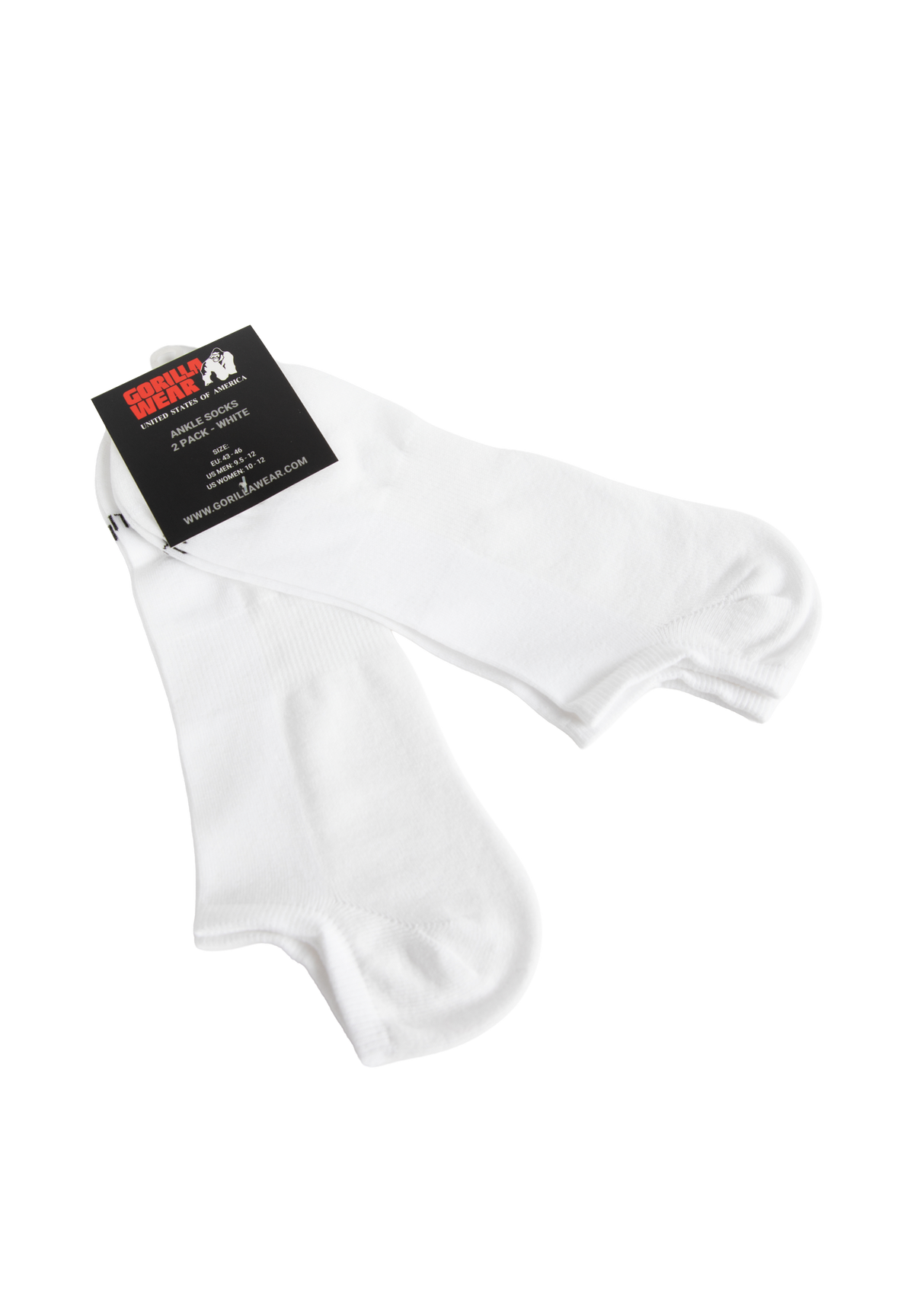 Gorilla Wear Ankle Socks 2-Pack Socks White