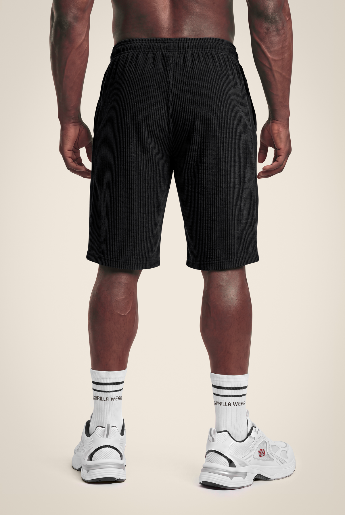 Gorilla Wear Augustine Old School Shorts - Black - Back View
