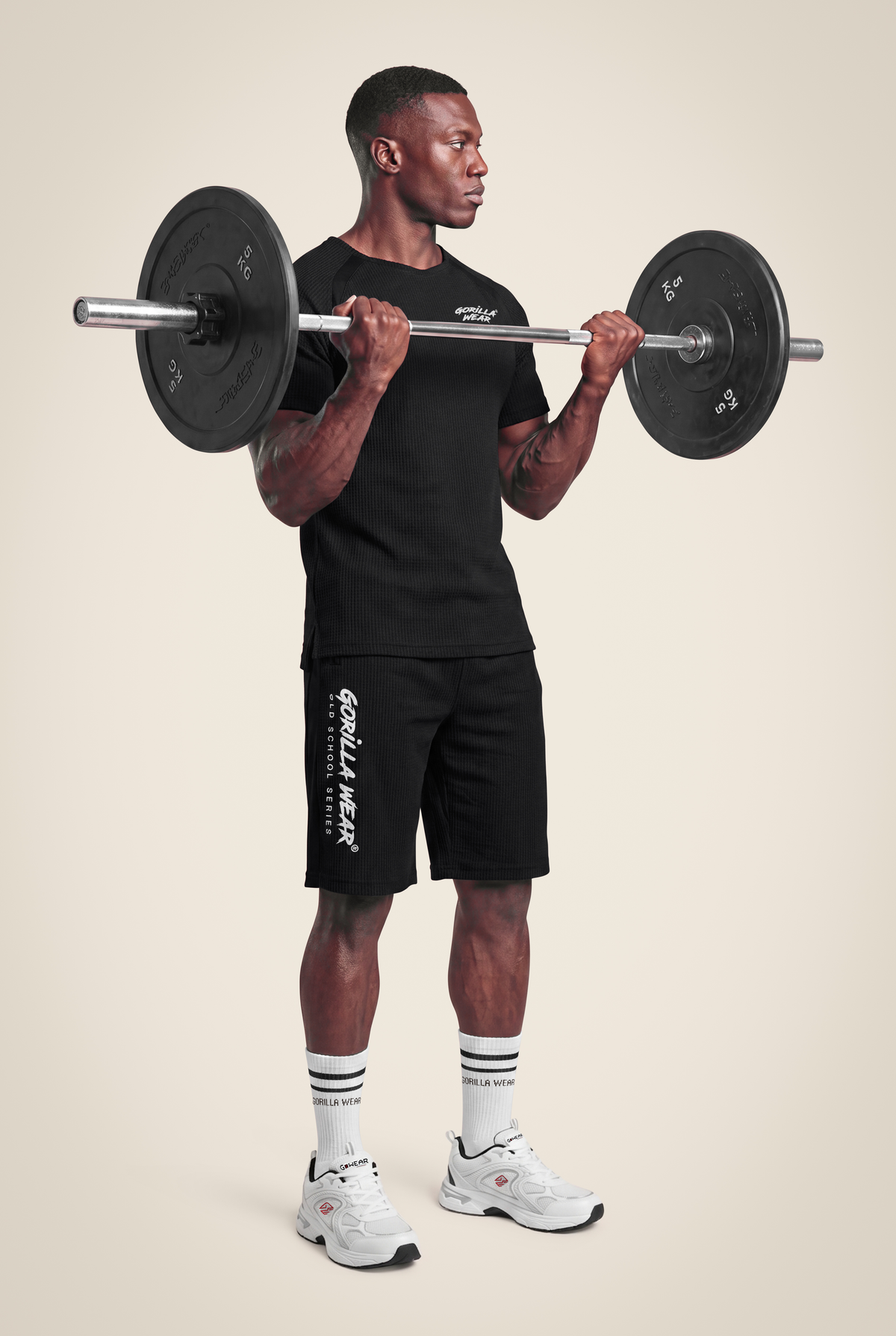 Gorilla Wear Augustine Old School Shorts - Black - Full Body