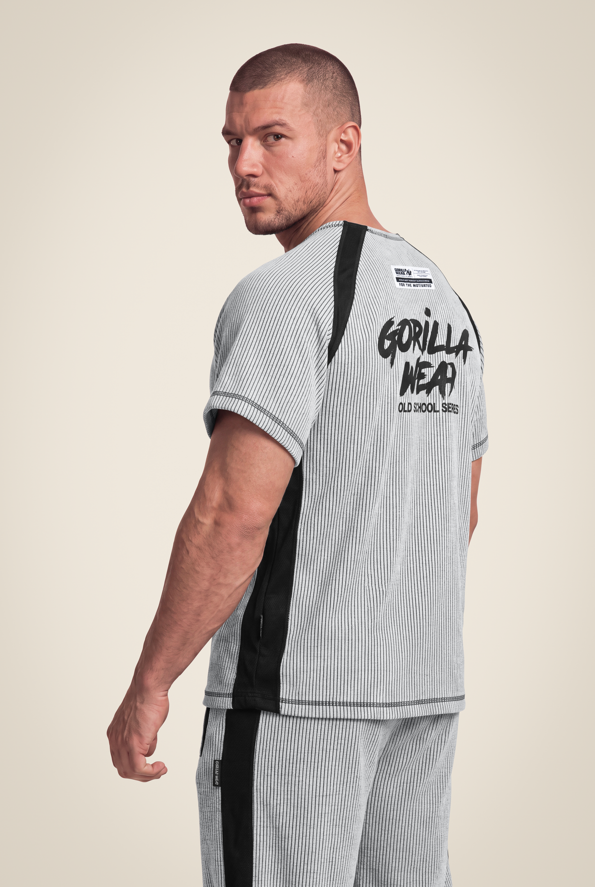 Gorilla Wear Augustine Old School Workout Top - Gray - Back View