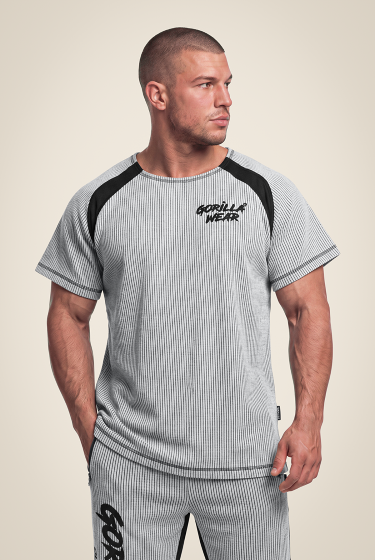 Gorilla Wear Augustine Old School Workout Top - Gray - Front View