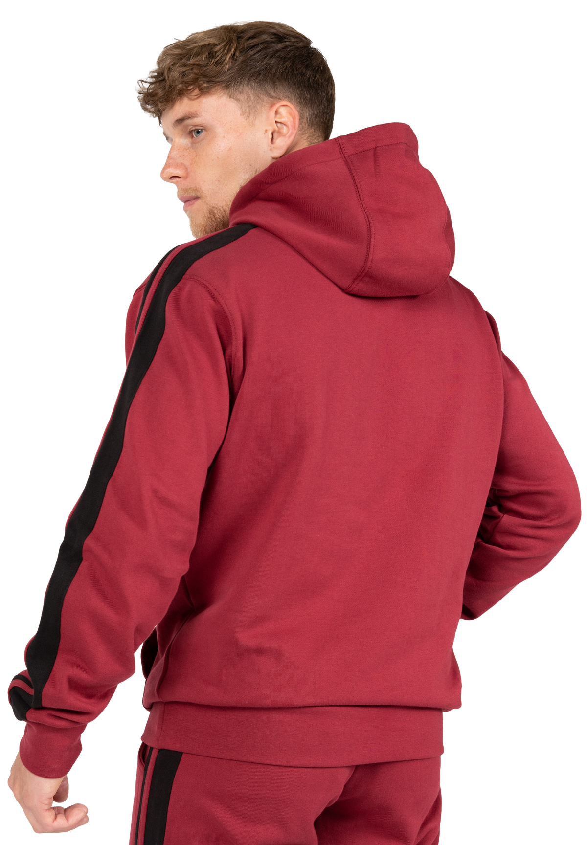 Gorilla Wear Banks Oversized Hoodie Hoodie & Sweatshirt Burgundy Red/Black