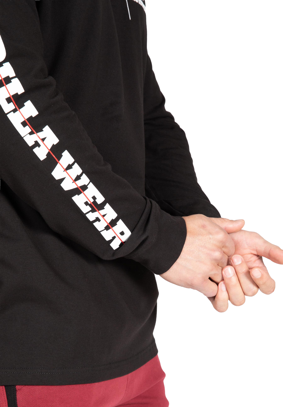 Gorilla Wear Boise Oversized Long Sleeve T-Shirt & Tops Black