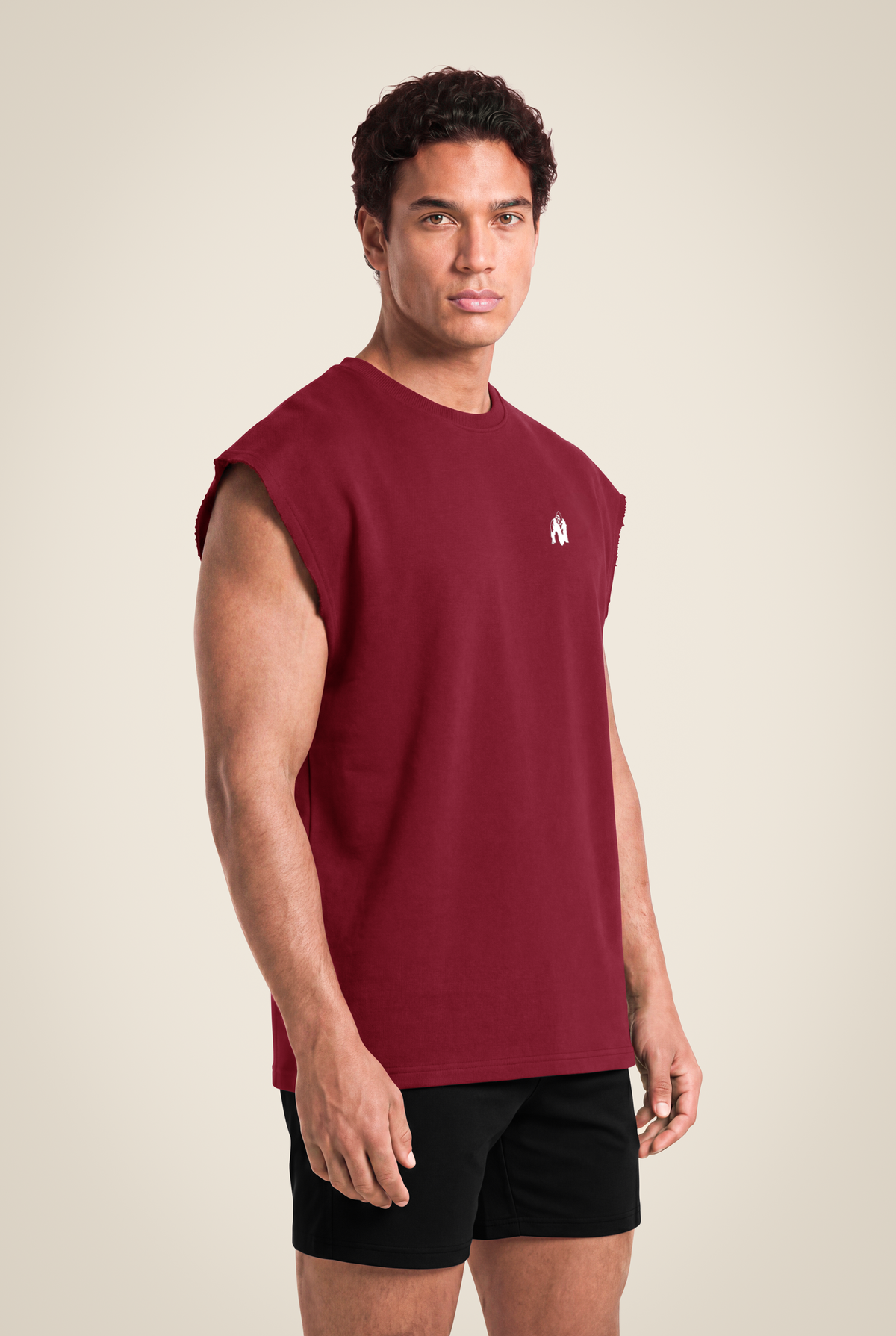 Gorilla Wear Bouse Cut Off Tank Top Tank Top Burgundy