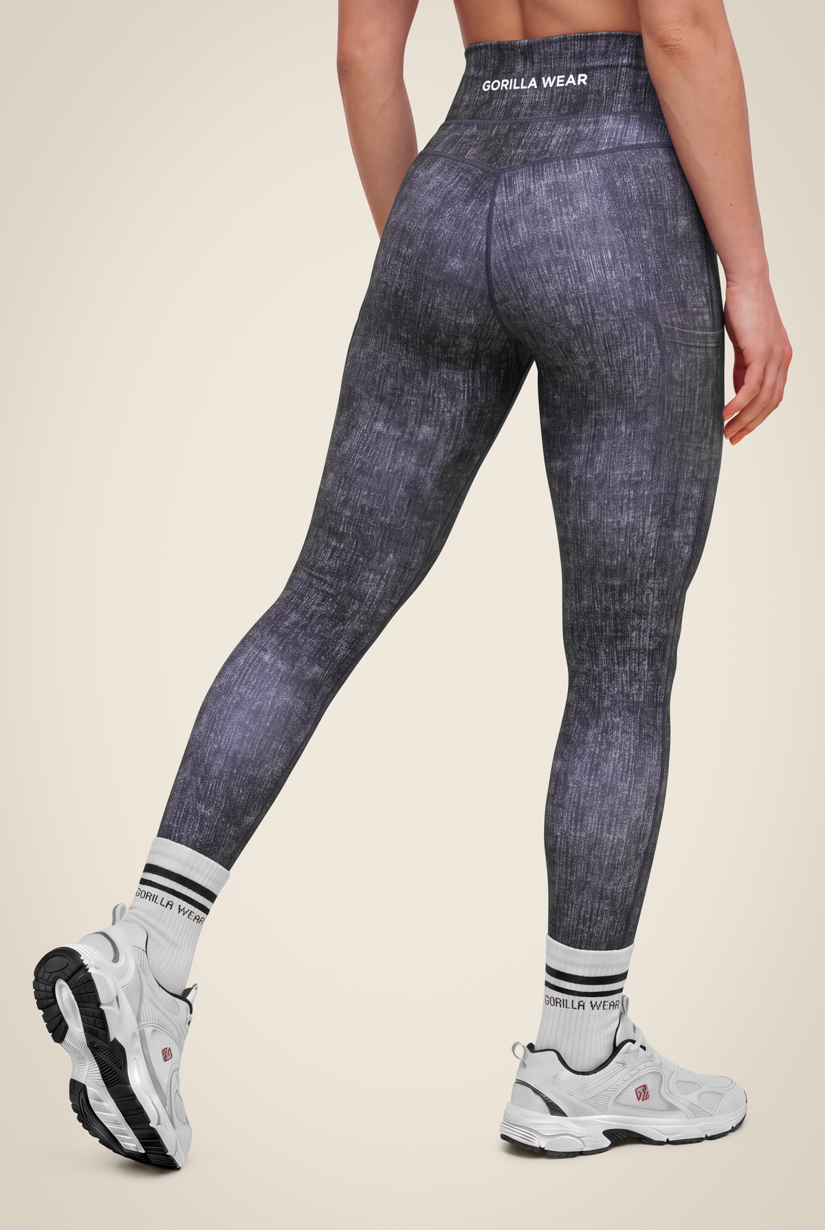 Gorilla Wear Camilla Leggings - Blue Denim - Back View