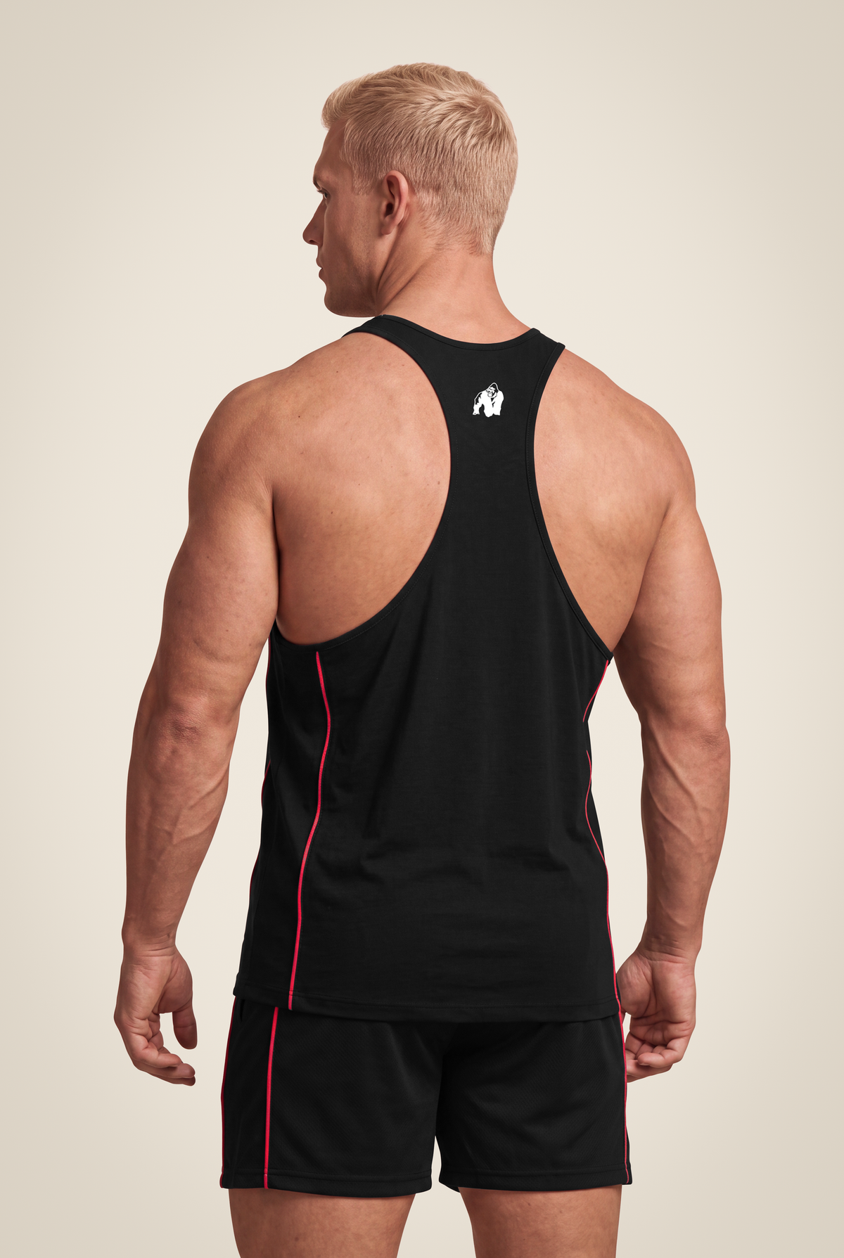 Gorilla Wear Casper Stringer - Black/Red - Back View