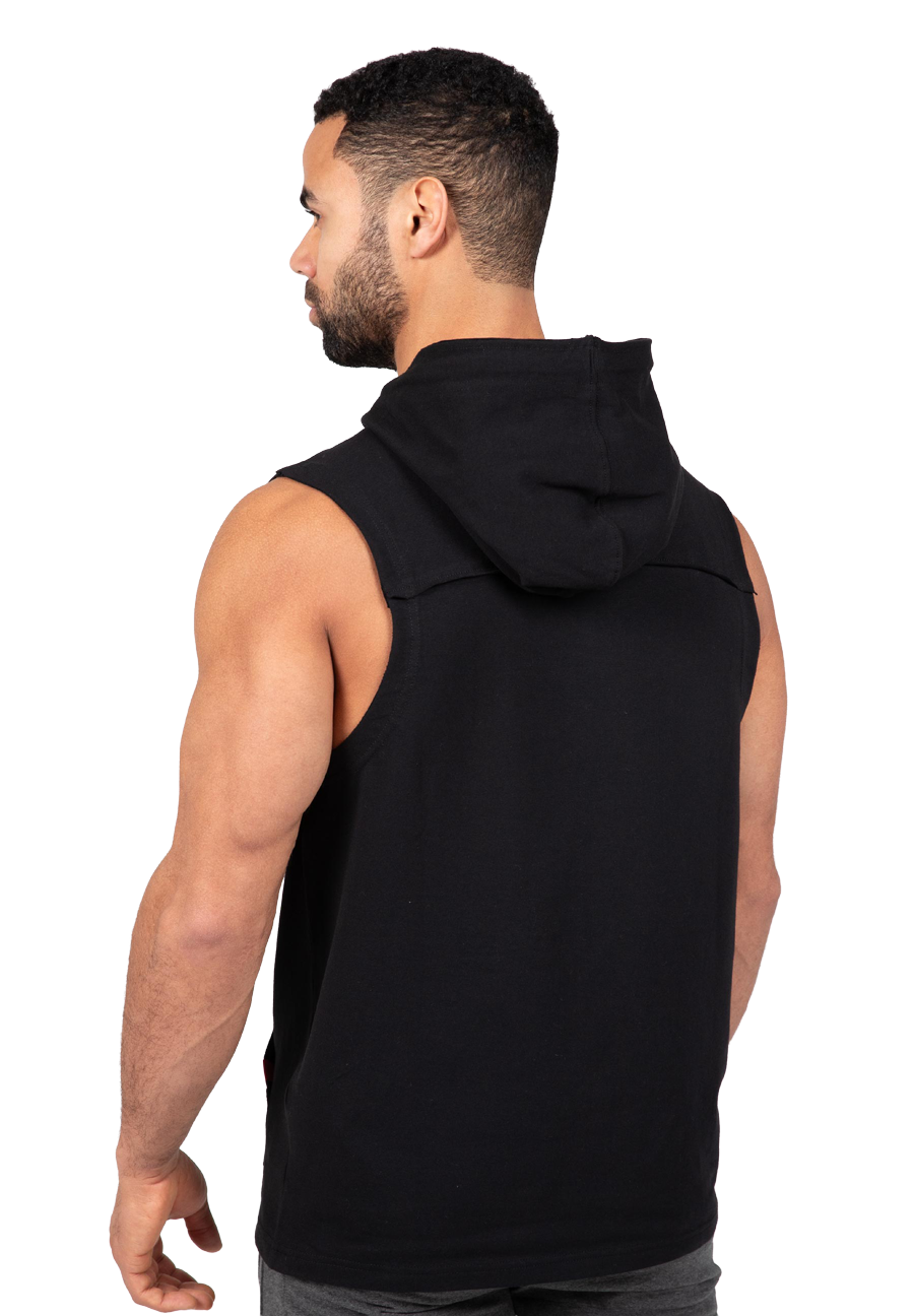 Gorilla Wear Chico S/L Hooded T-Shirt - Black - Back View