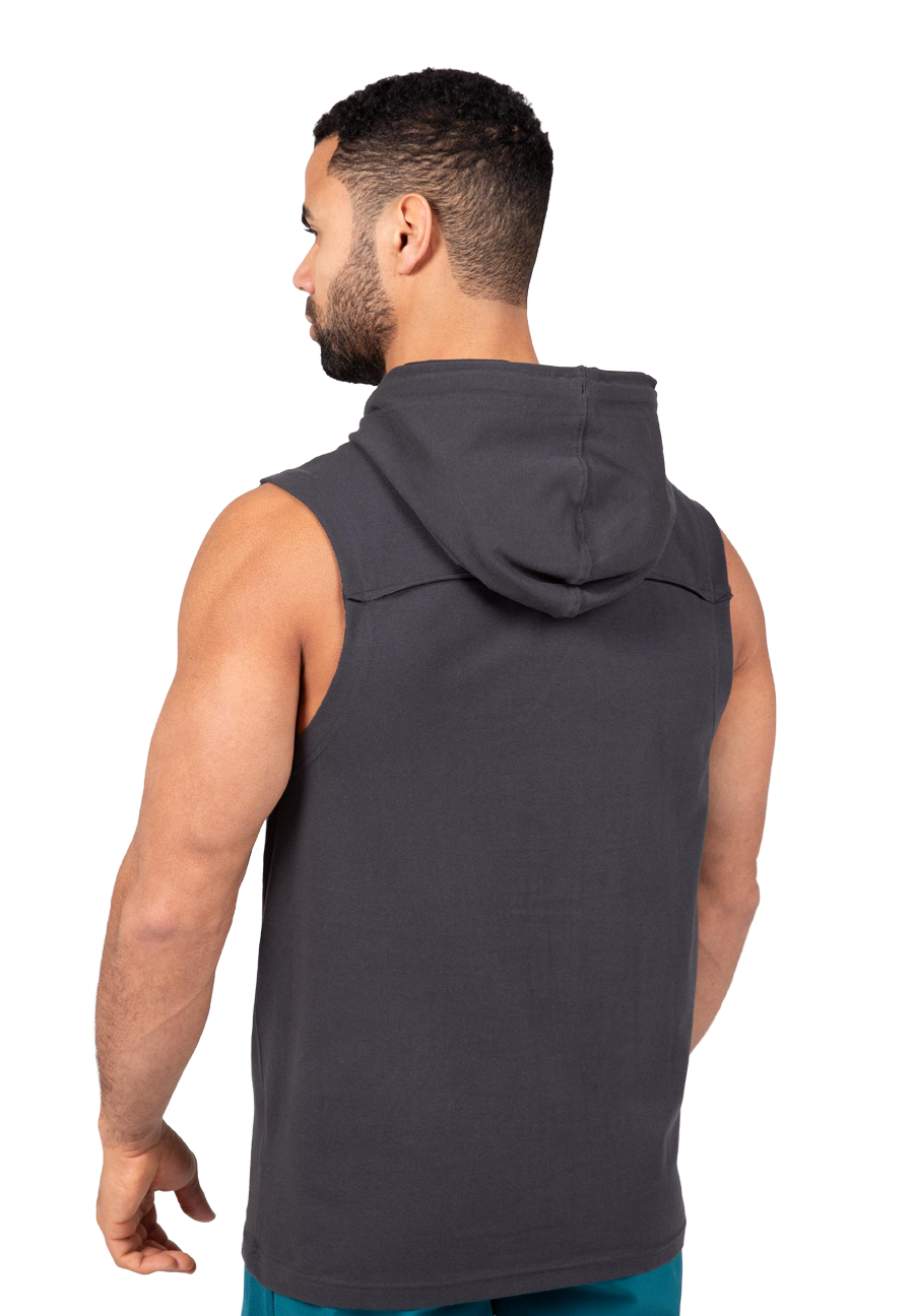 Gorilla Wear Chico S/L Hooded T-Shirt - Dark Gray - Back View