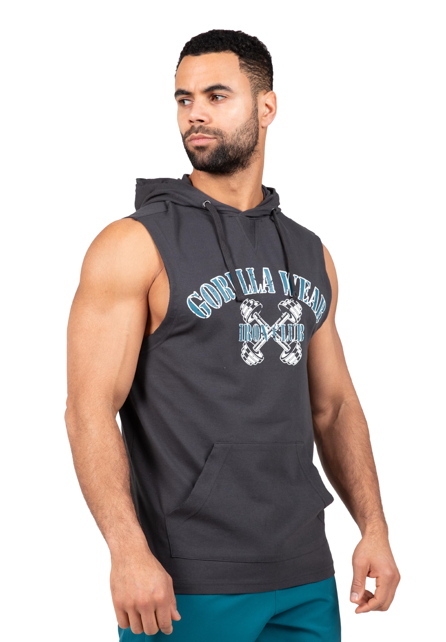 Gorilla Wear Chico S/L Hooded T-Shirt - Dark Gray - Front View