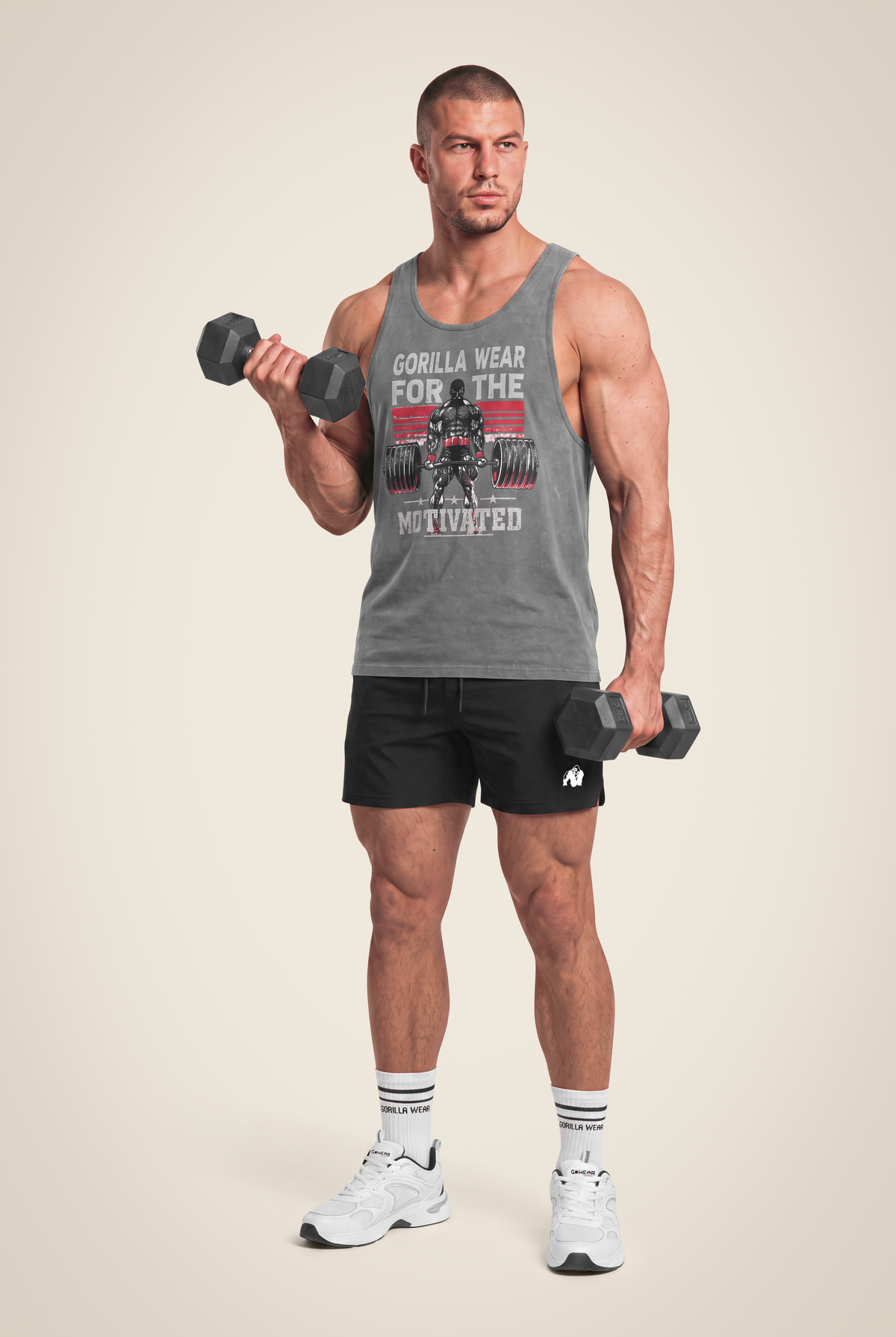 Gorilla Wear Churchill Stringer Tank Top Washed Gray