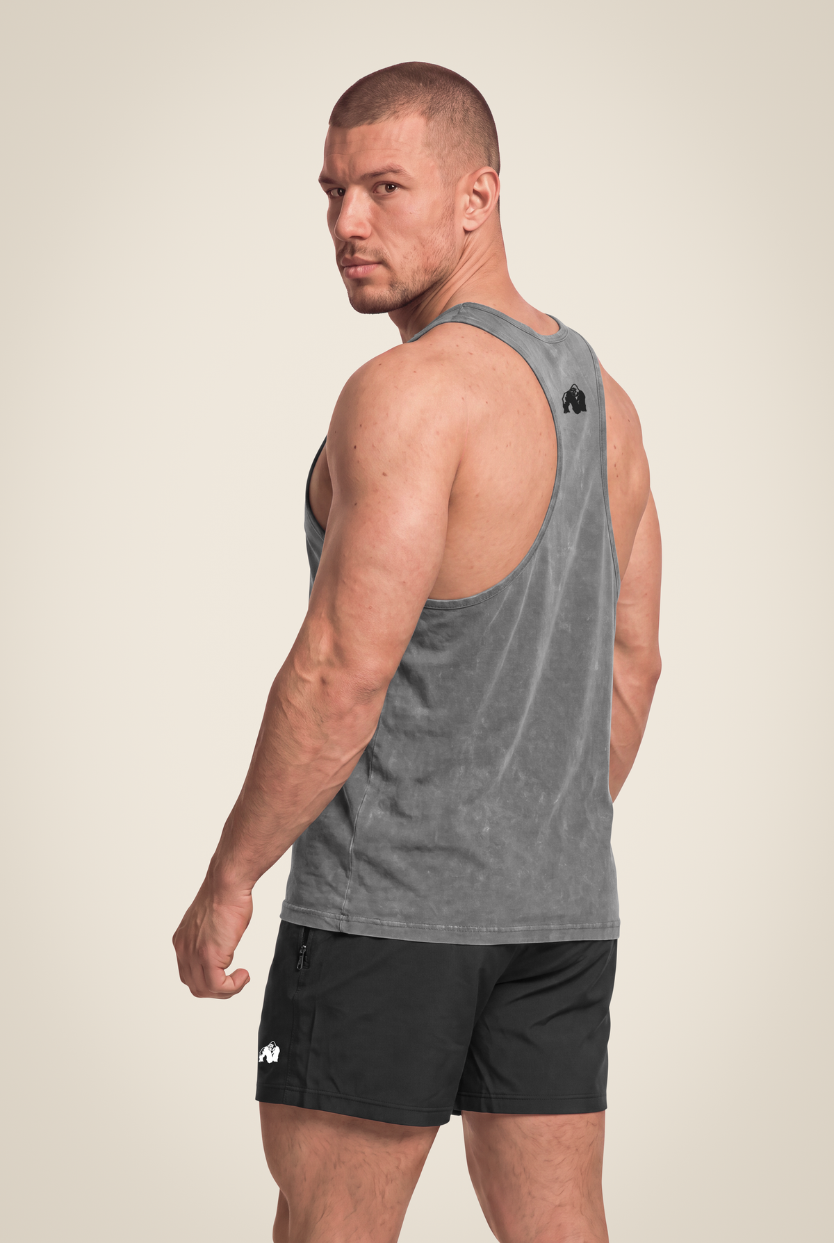Gorilla Wear Churchill Stringer Tank Top Washed Gray