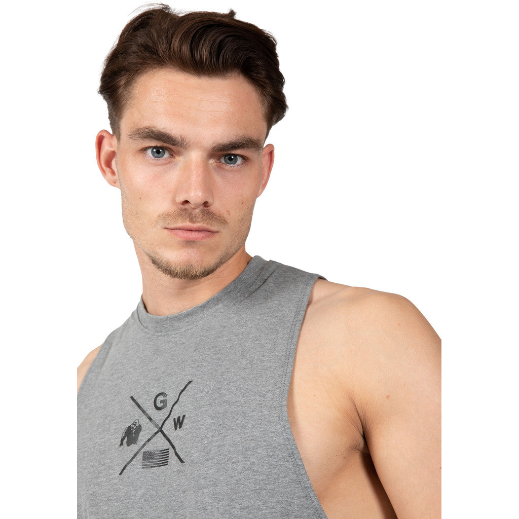 Gorilla Wear Cisco Drop Armhole Tank Top Tank Top Gray/Black