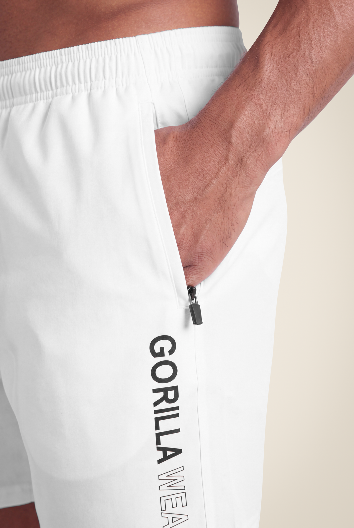 Gorilla Wear Clarkson Shorts - White - Detail View