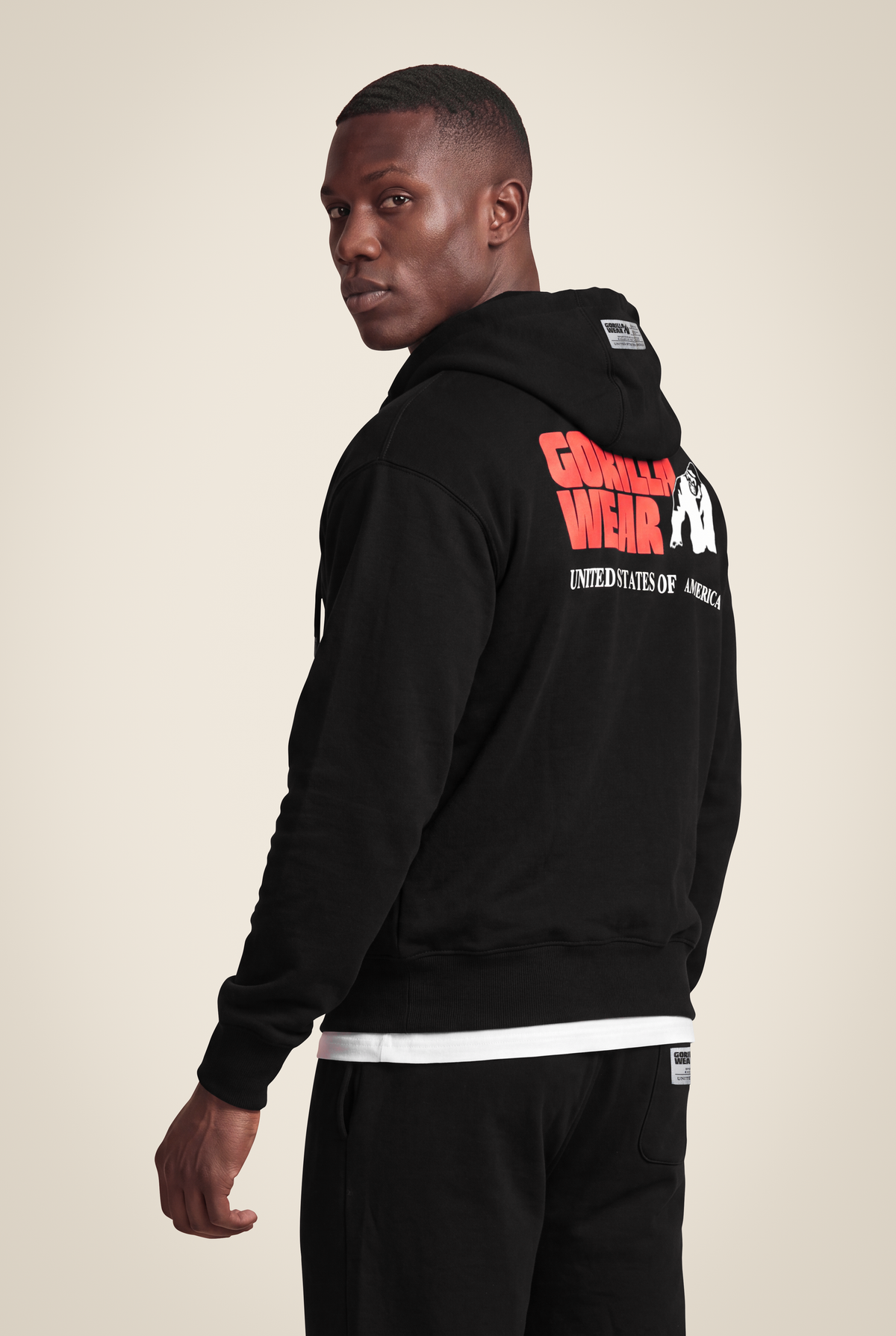 Gorilla Wear Classic Oversized Zipped Hoodie Hoodie & Sweatshirt Black