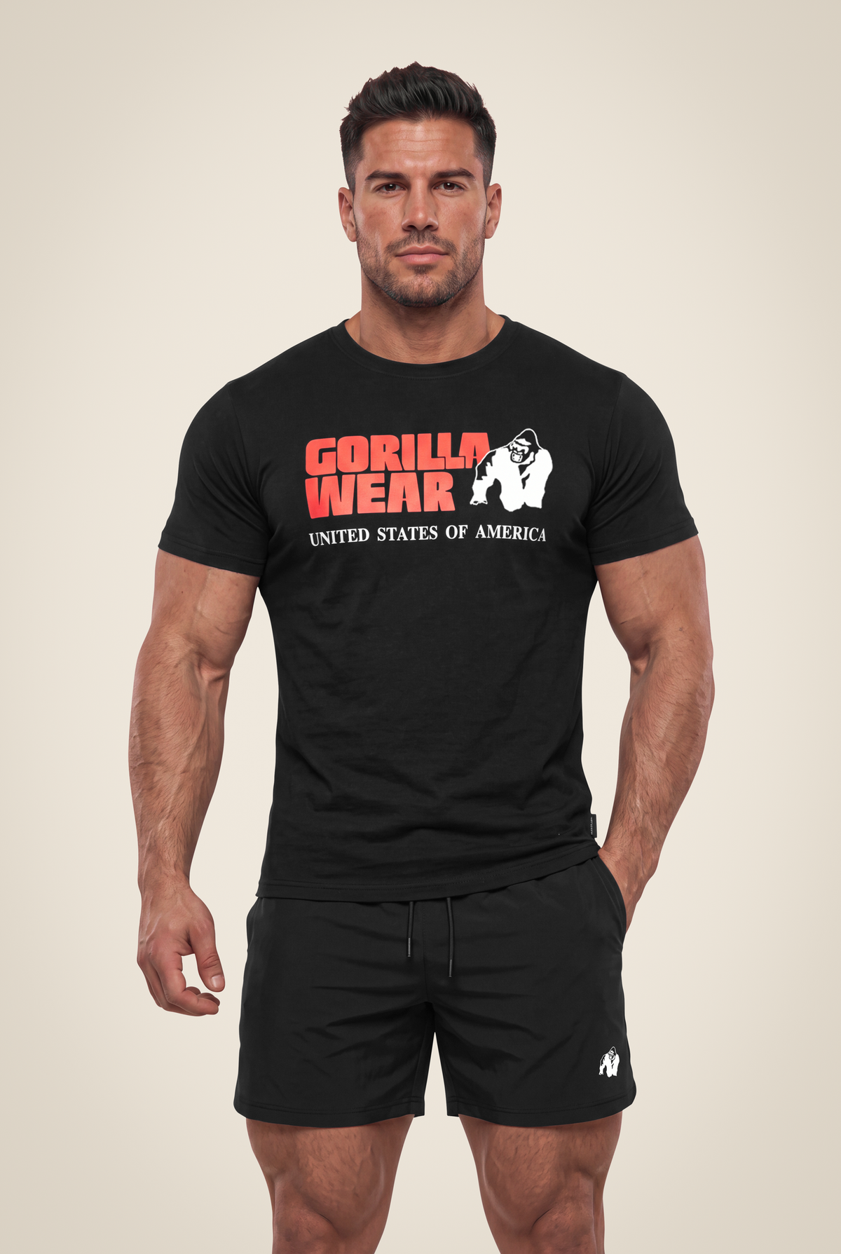 Gorilla Wear Classic T-Shirt - Black - Front View