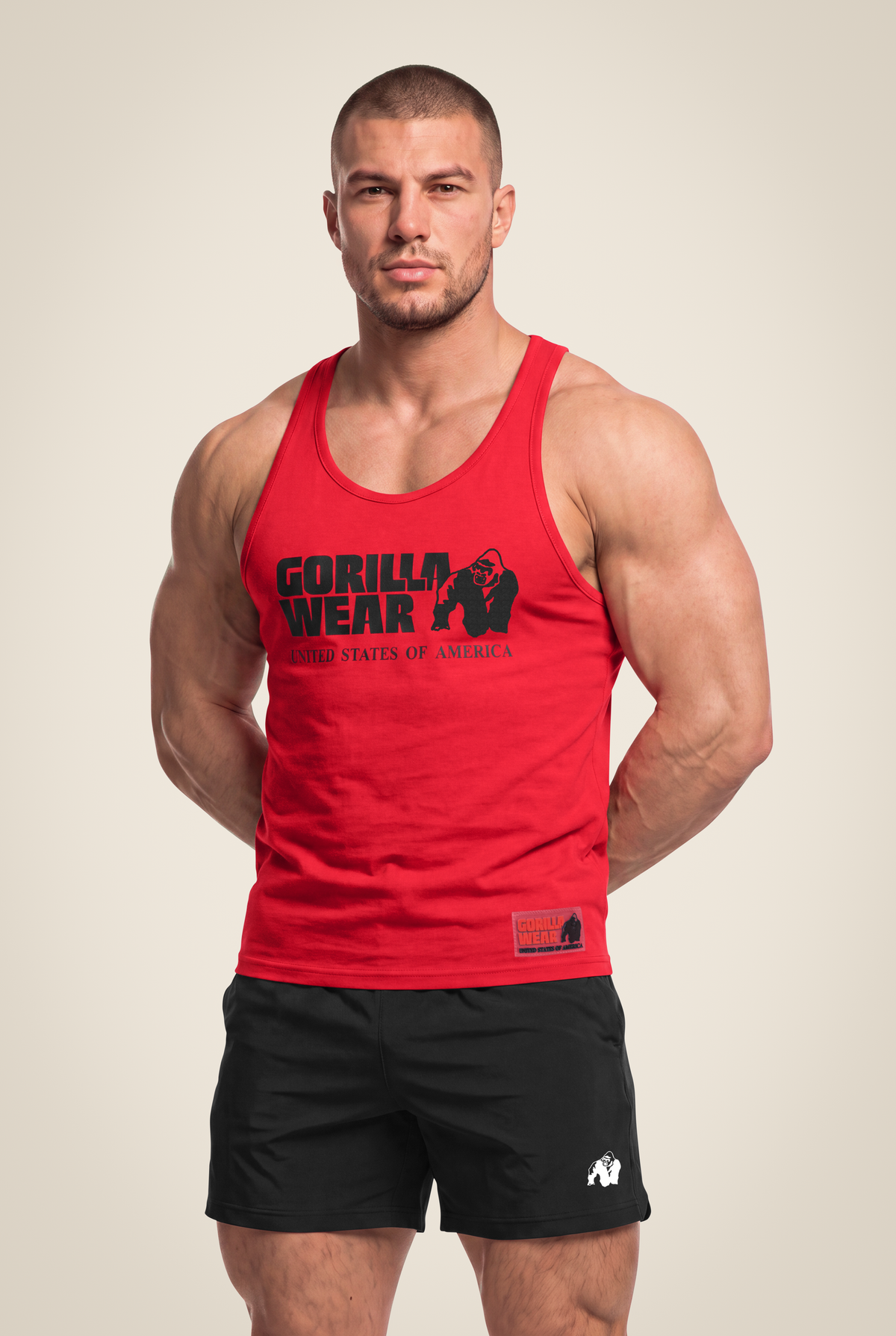 Gorilla Wear Classic Tank Top - Red - Front View