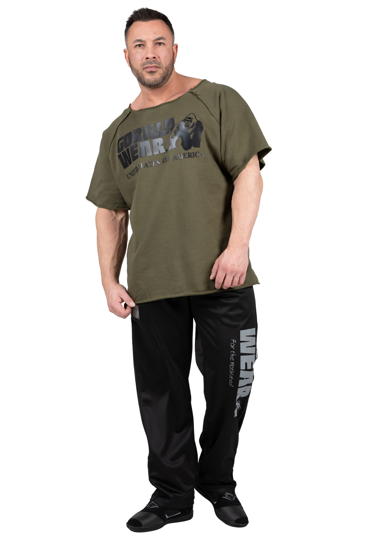 Gorilla Wear Classic Workout Top - Army Green - Full Body