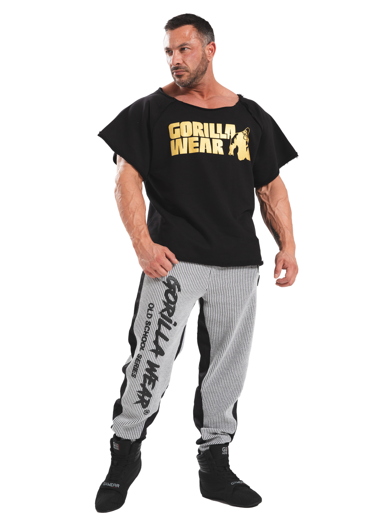 Gorilla Wear Classic Workout Top - Black/Gold - Full Body