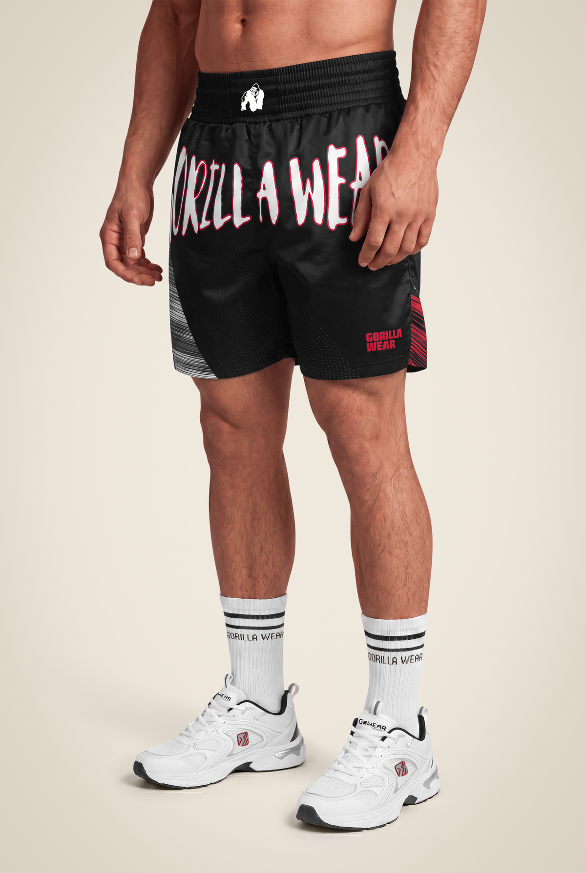 Gorilla Wear Clayton Boxing Shorts Shorts Black/Red