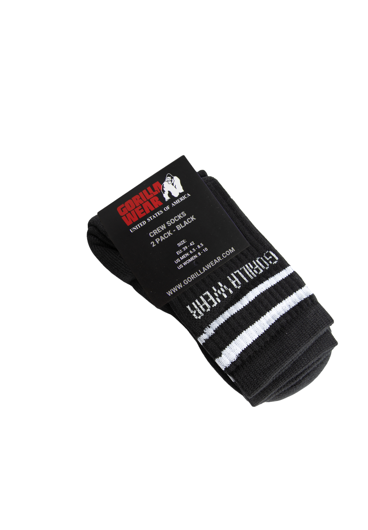 Gorilla Wear Crew Socks 2-Pack Socks Black