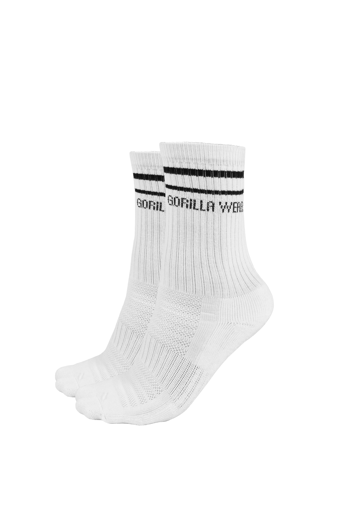 Gorilla Wear Crew Socks 2-Pack Socks White
