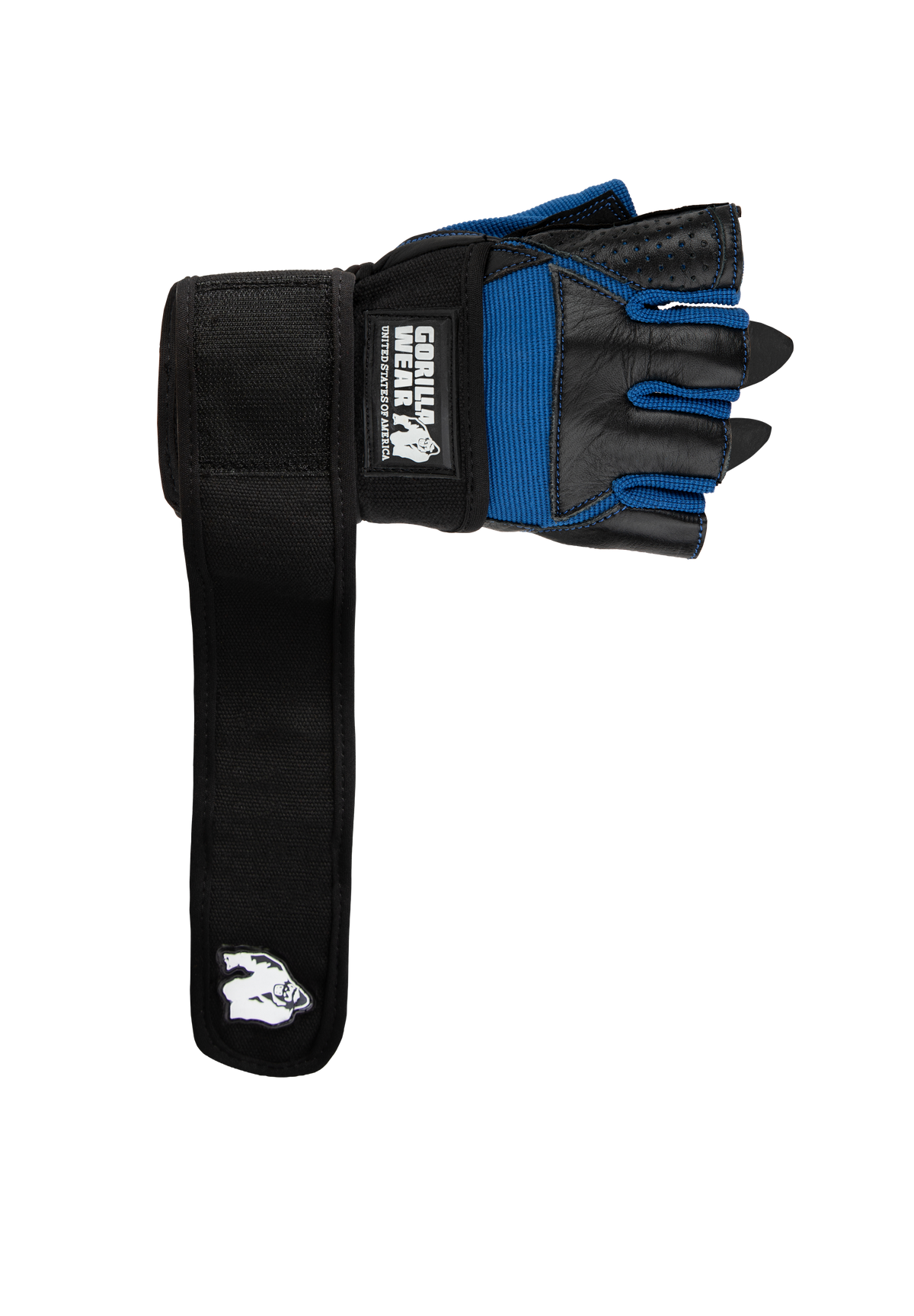 Gorilla Wear Dallas Wrist Wraps Gloves Workout Gloves & Grips Black/Blue