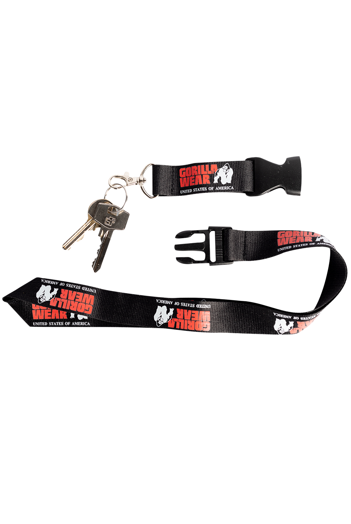 Gorilla Wear Eloy Lanyard Keychain Black/Red