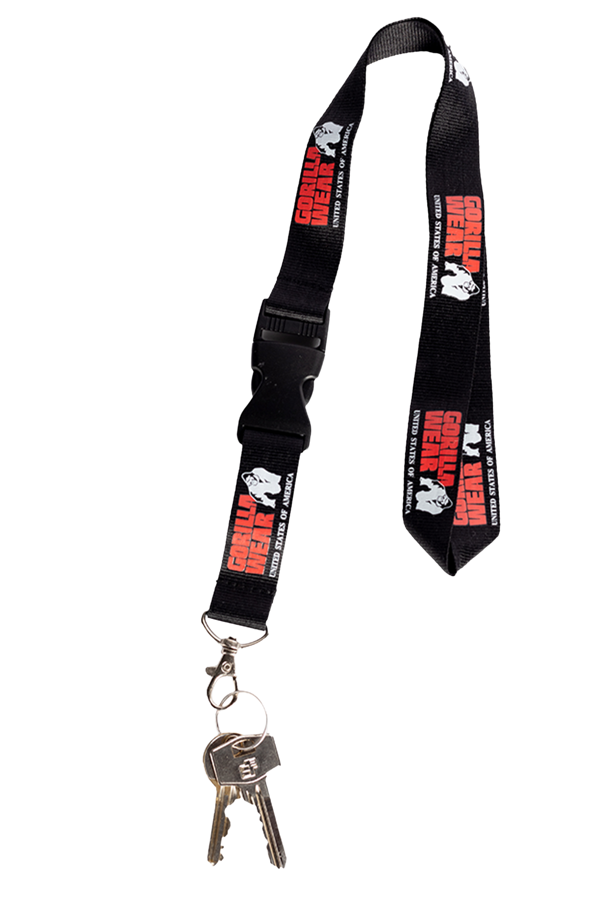 Gorilla Wear Eloy Lanyard Keychain Black/Red