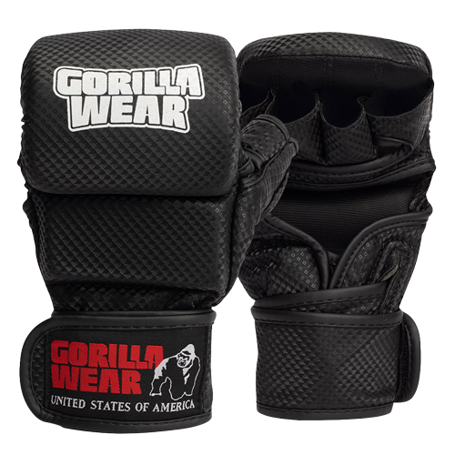 Gorilla Wear Ely MMA Sparring Gloves Fight Gear Black/White