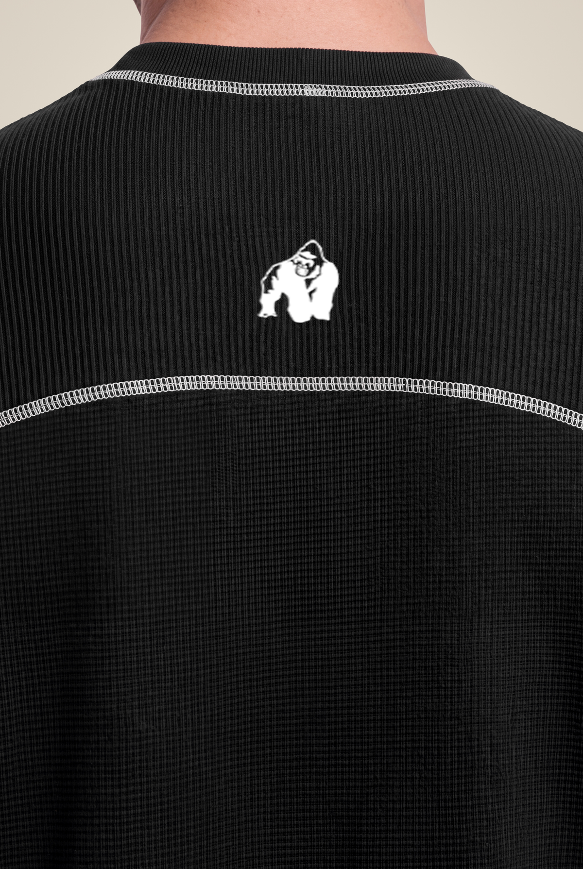 Gorilla Wear Finley Oversized T-Shirt - Black/Gray - Detail View