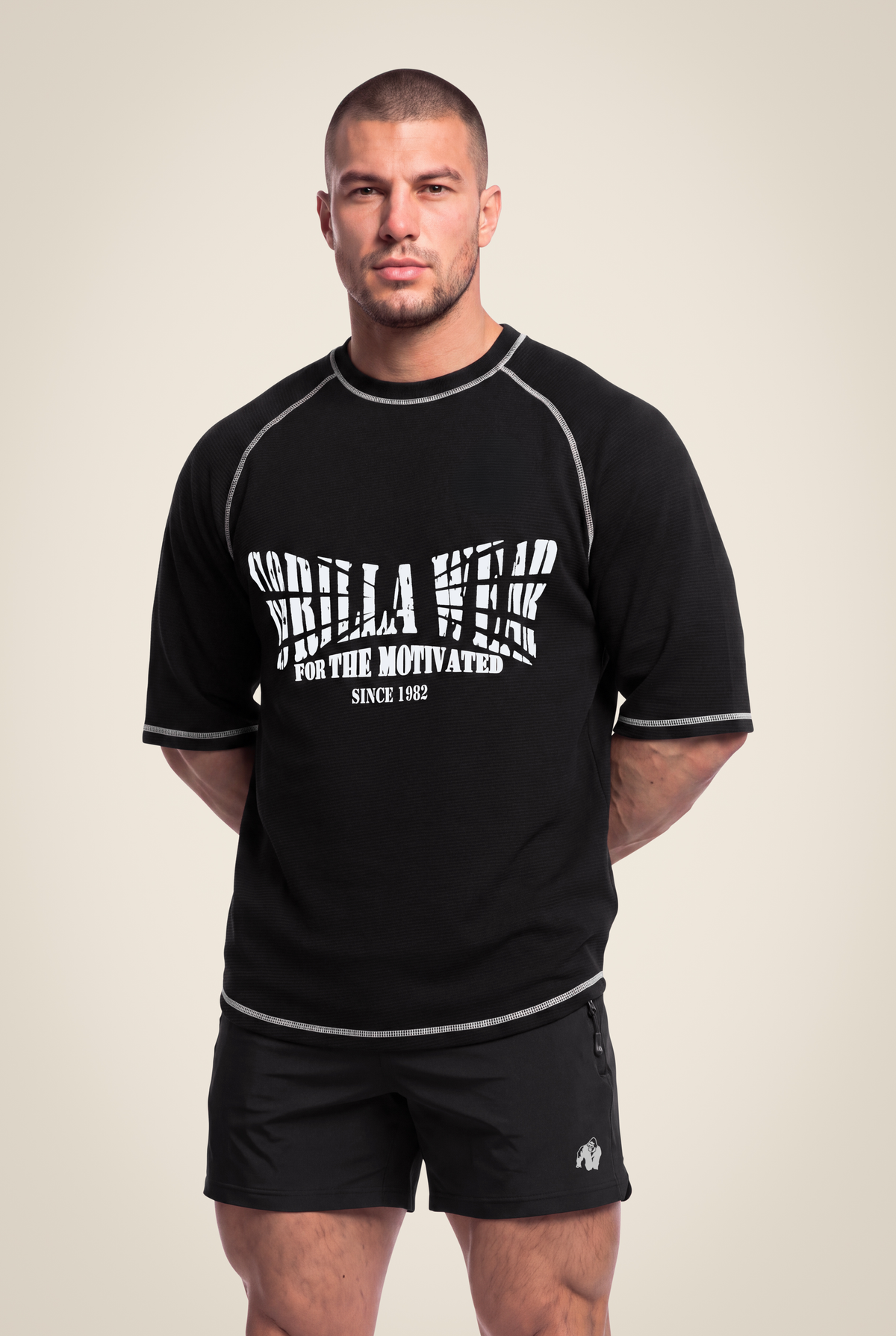 Gorilla Wear Finley Oversized T-Shirt - Black/Gray - Front View