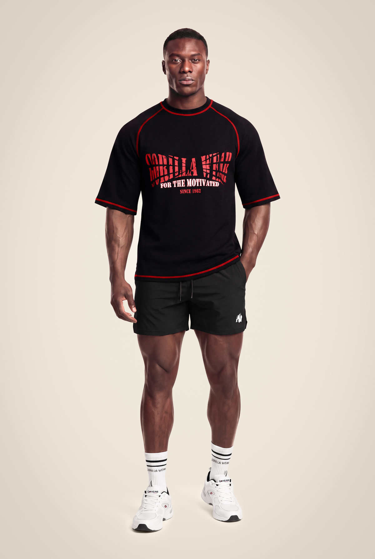 Gorilla Wear Finley Oversized T-Shirt T-Shirt & Tops Black/Red