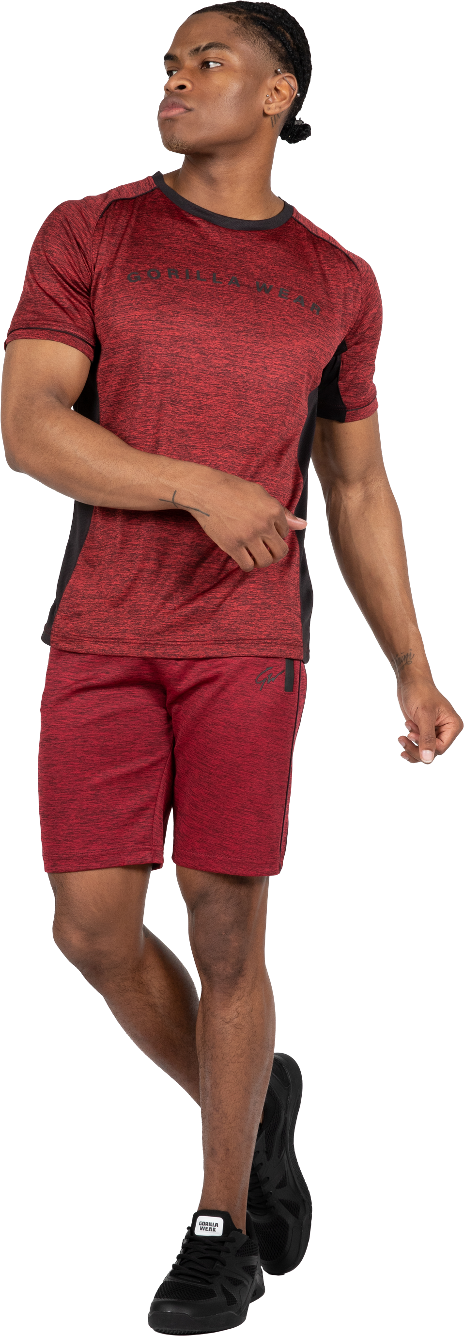 Gorilla Wear Fremont T-Shirt T-Shirt & Tops Burgundy Red/Black