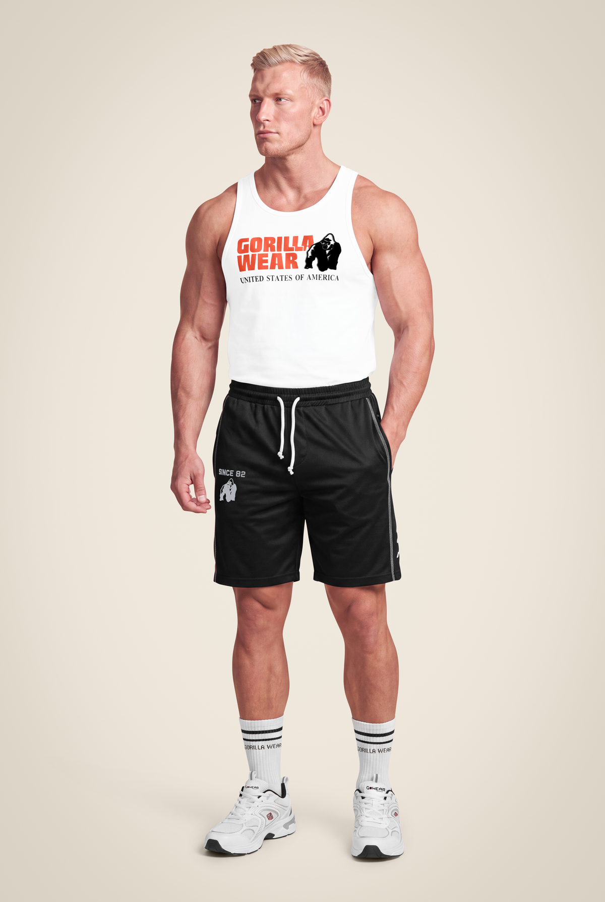 Gorilla Wear Functional Mesh Shorts Shorts Black/White