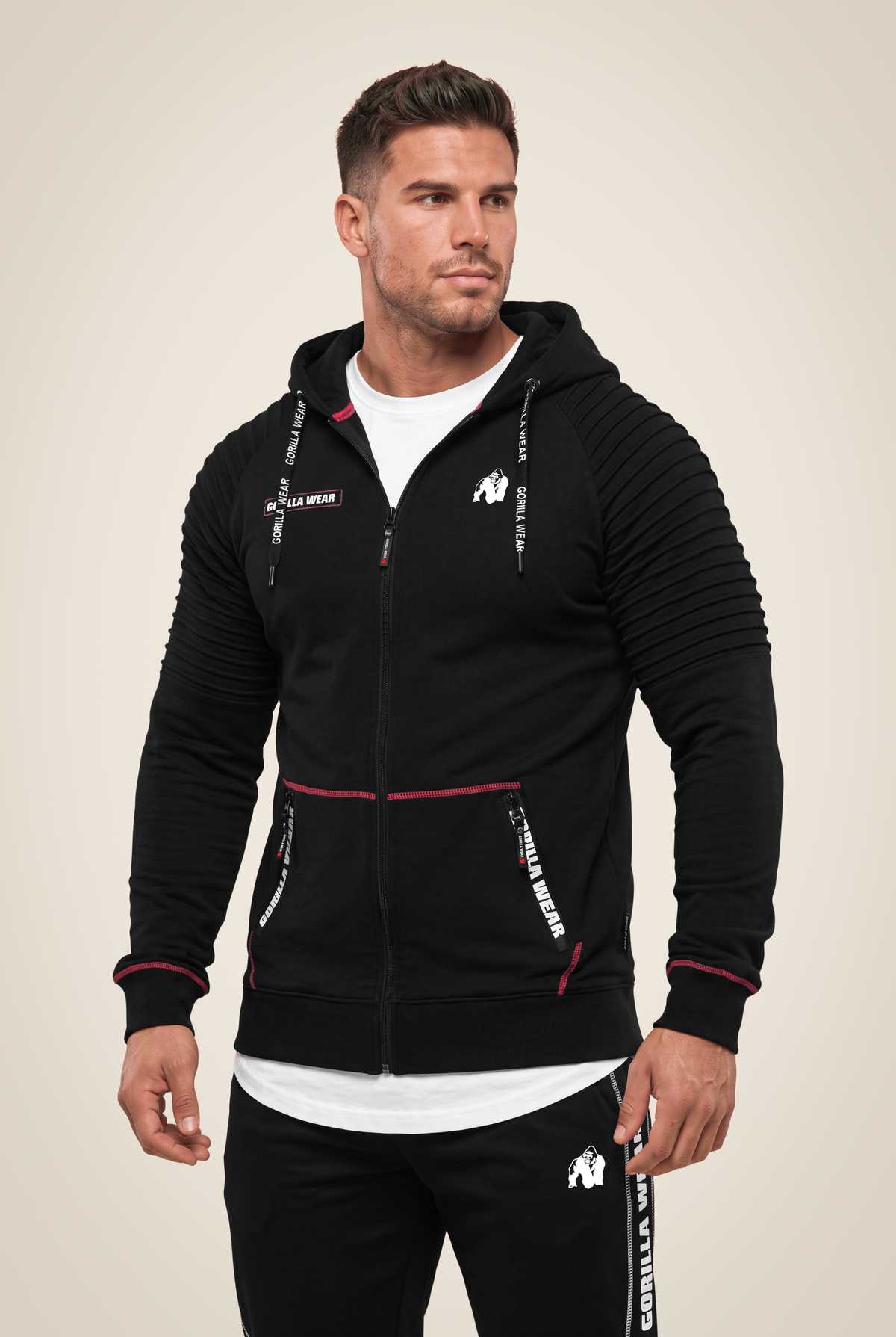 Gorilla Wear Georgia Zipped Hoodie Hoodie & Sweatshirt Black