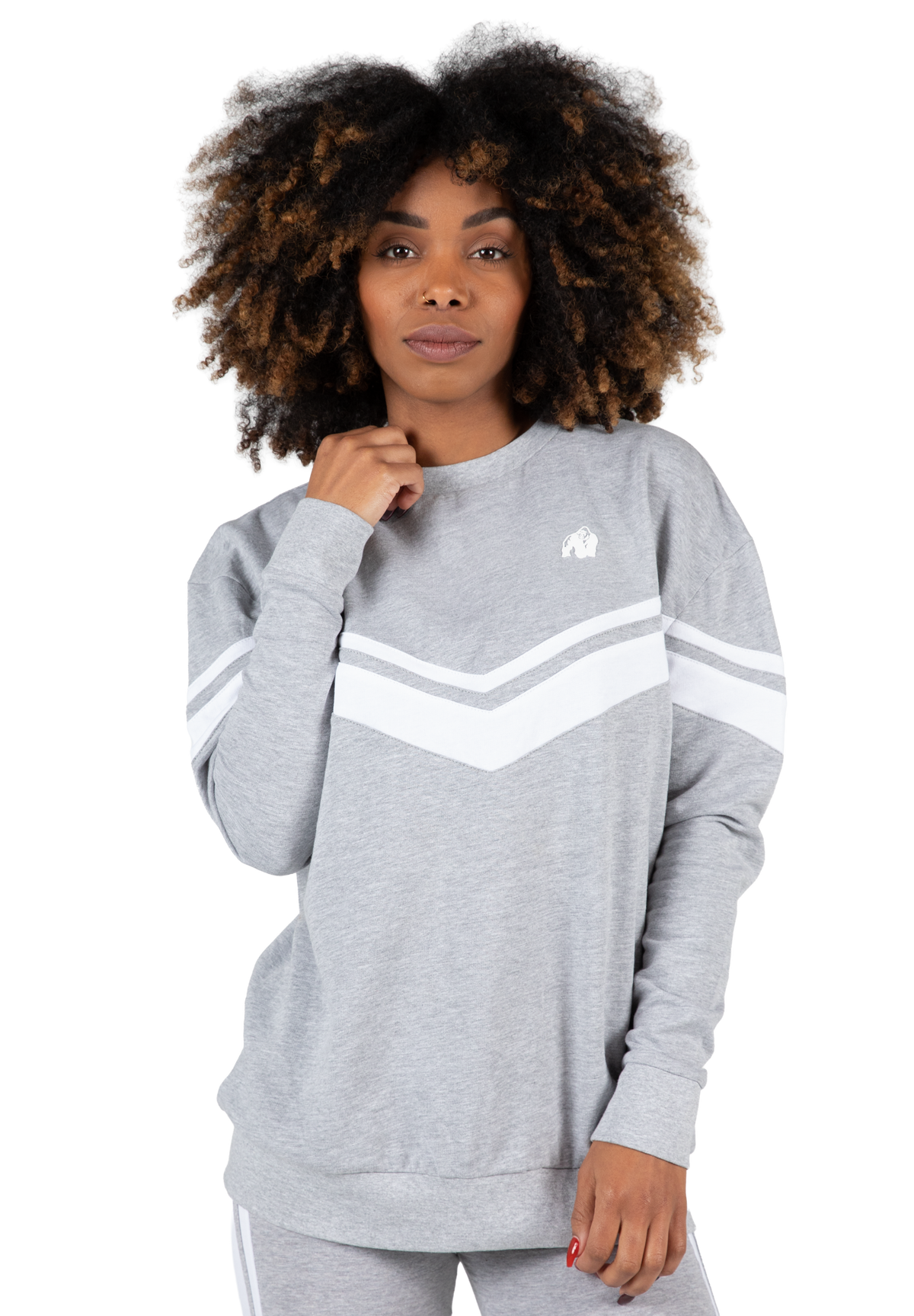 Gorilla Wear Hailey Oversized Sweatshirt Hoodie & Sweatshirt Gray Melange