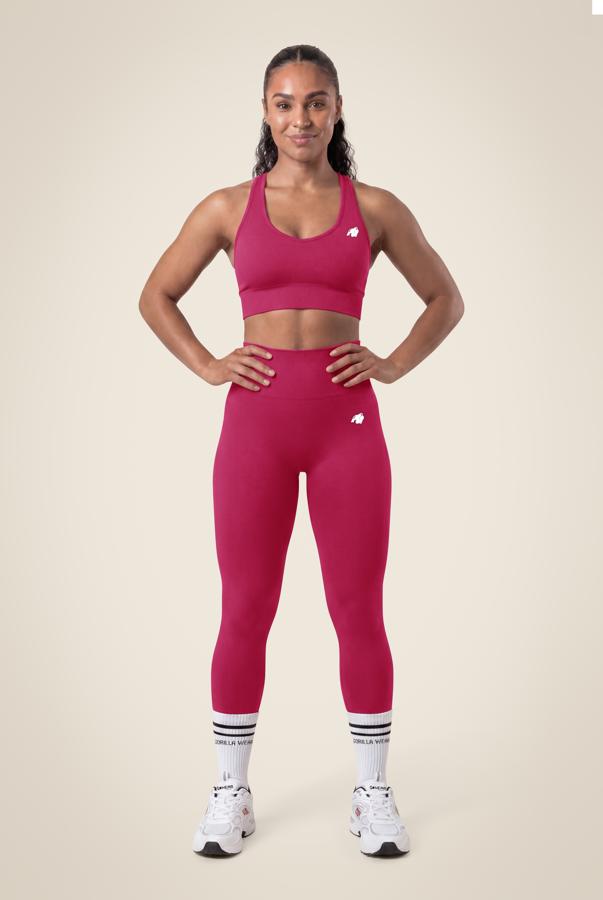 Gorilla Wear Hilton Seamless Sports Bra Sports Bra Fuchsia