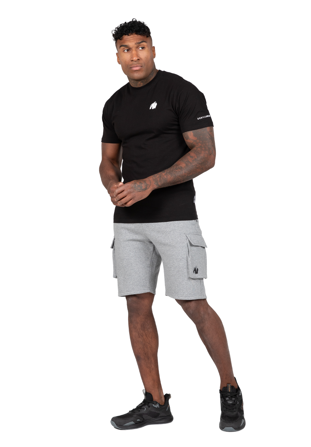 Gorilla Wear Hudson Cargo Sweat Shorts Shorts Gray Melange