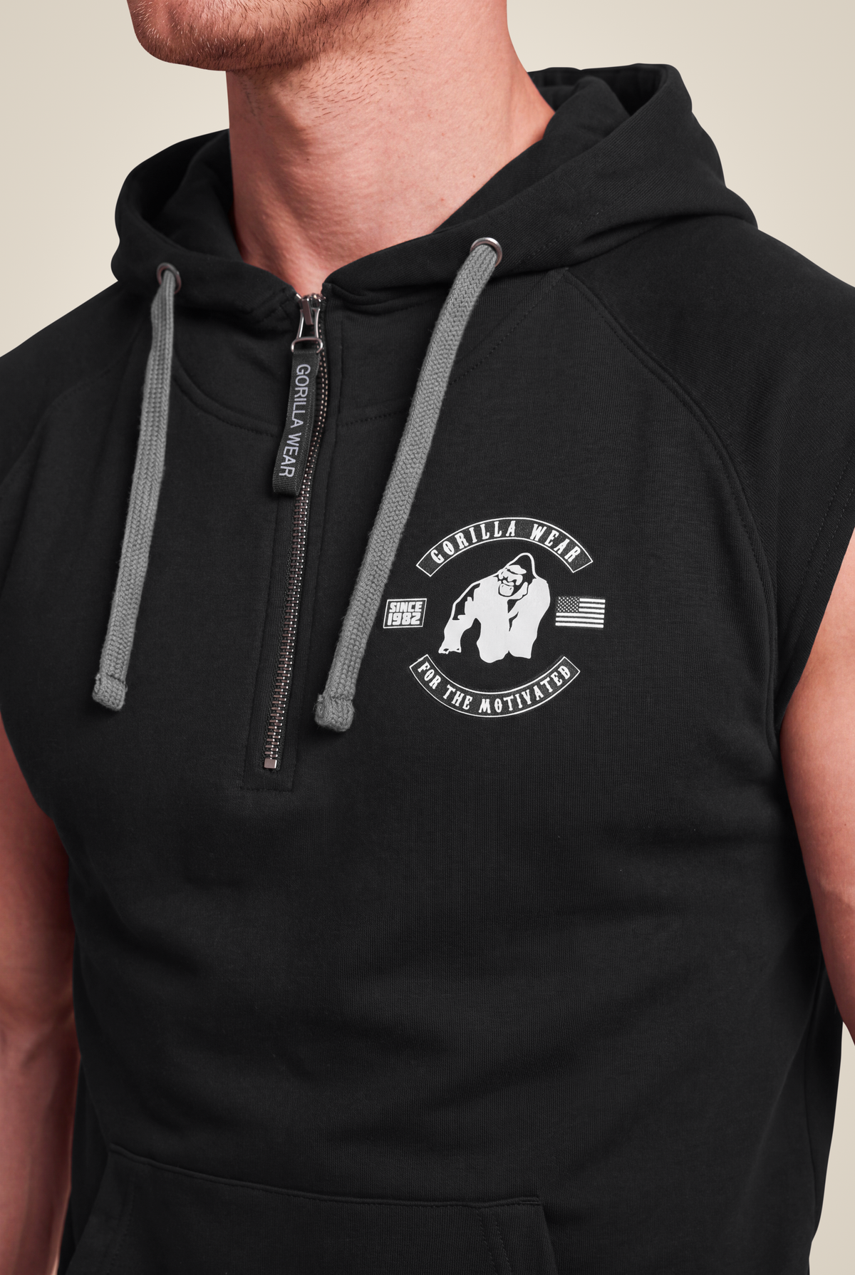 Gorilla Wear Huntley Sleeveless Hoodie Hoodie & Sweatshirt Black