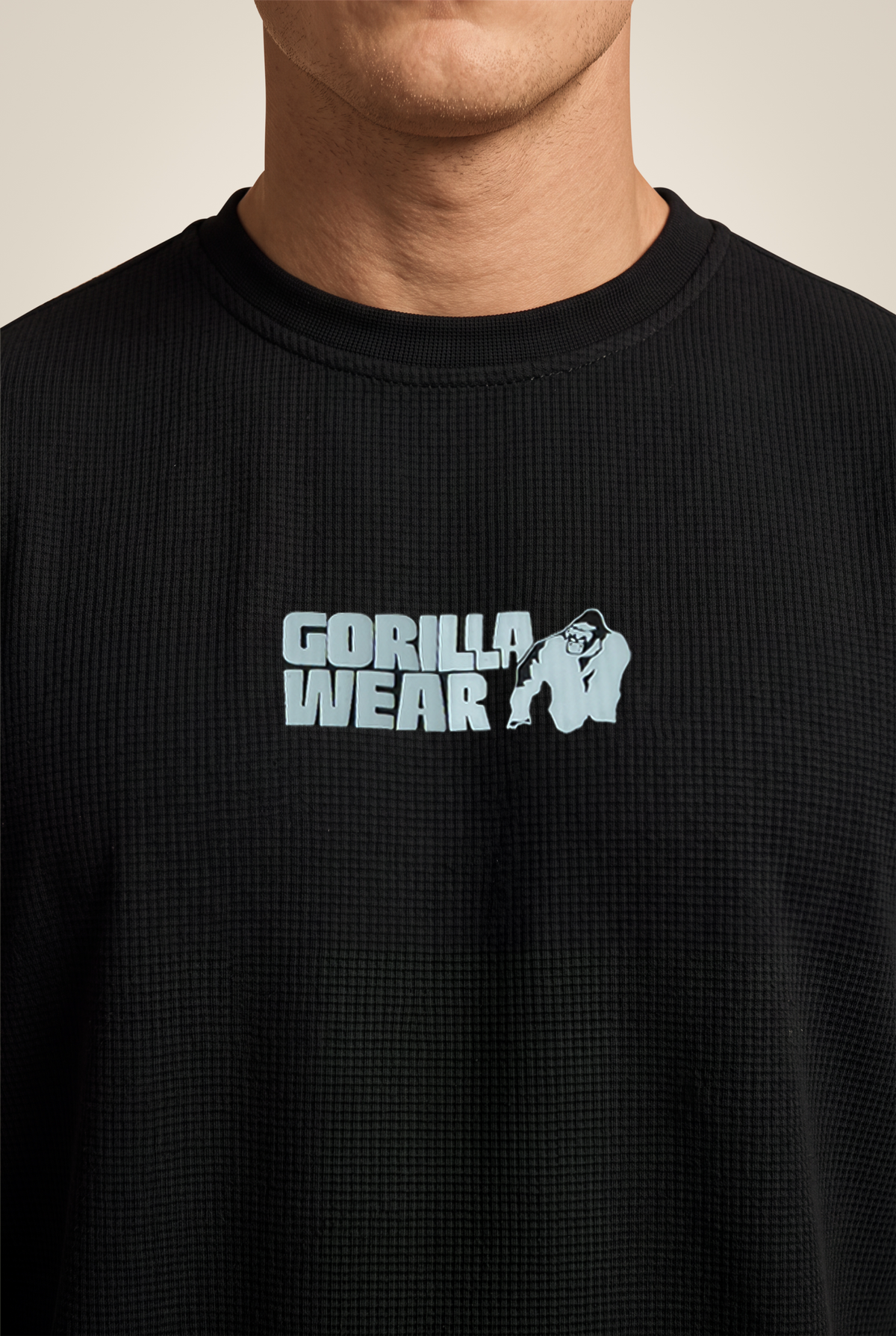 Gorilla Wear Idaho Oversized Waffle T-Shirt T-Shirt & Tops Black
