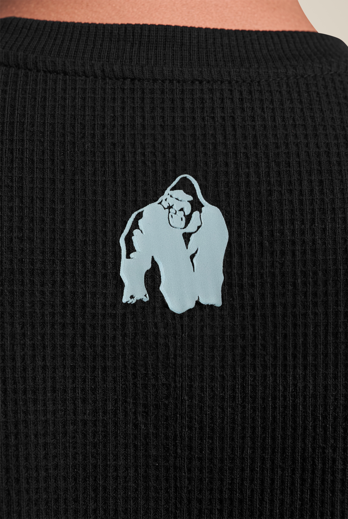 Gorilla Wear Idaho Oversized Waffle T-Shirt T-Shirt & Tops Black