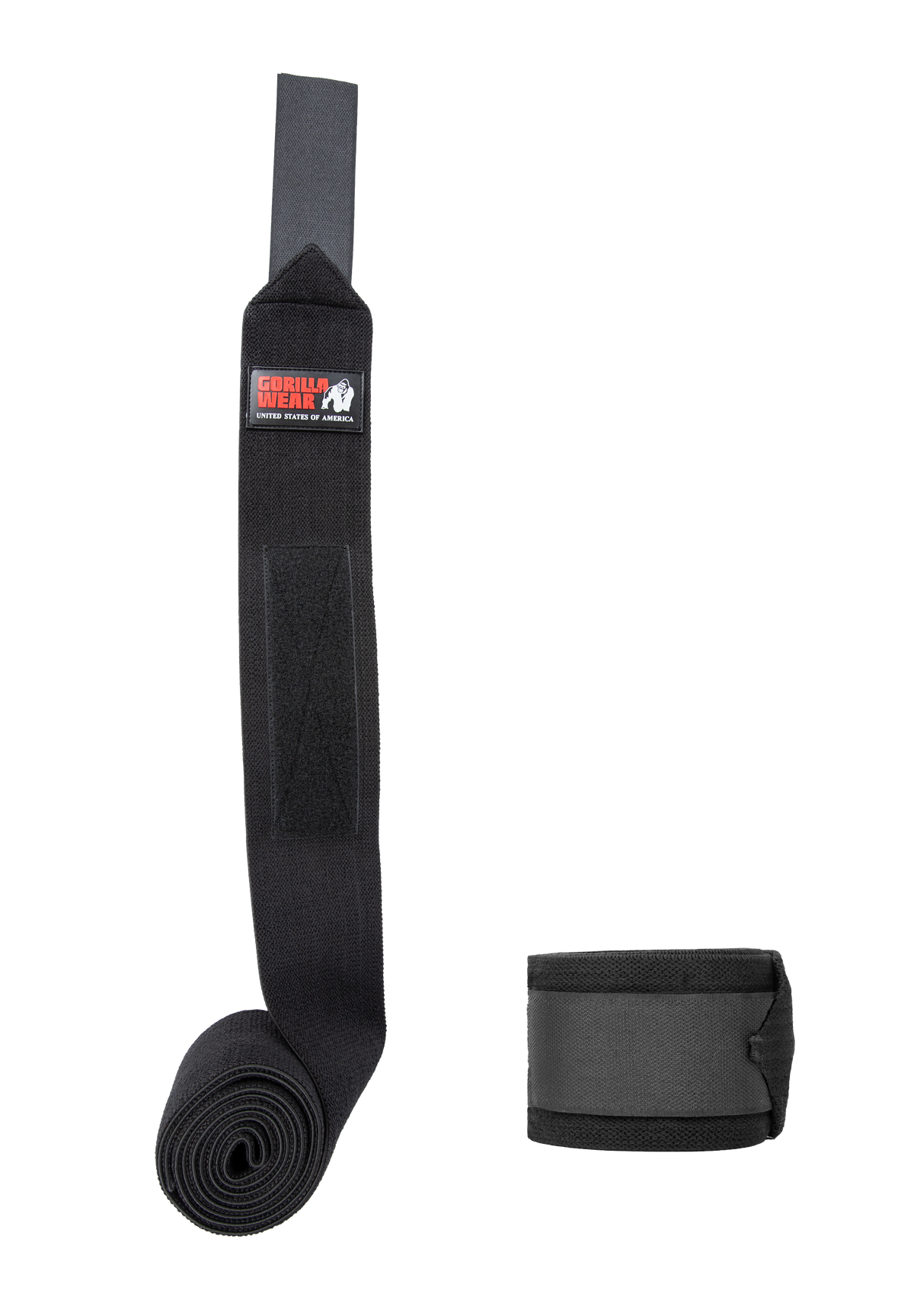 Gorilla Wear Knee Wraps 200CM Lifting Straps & Wraps Black