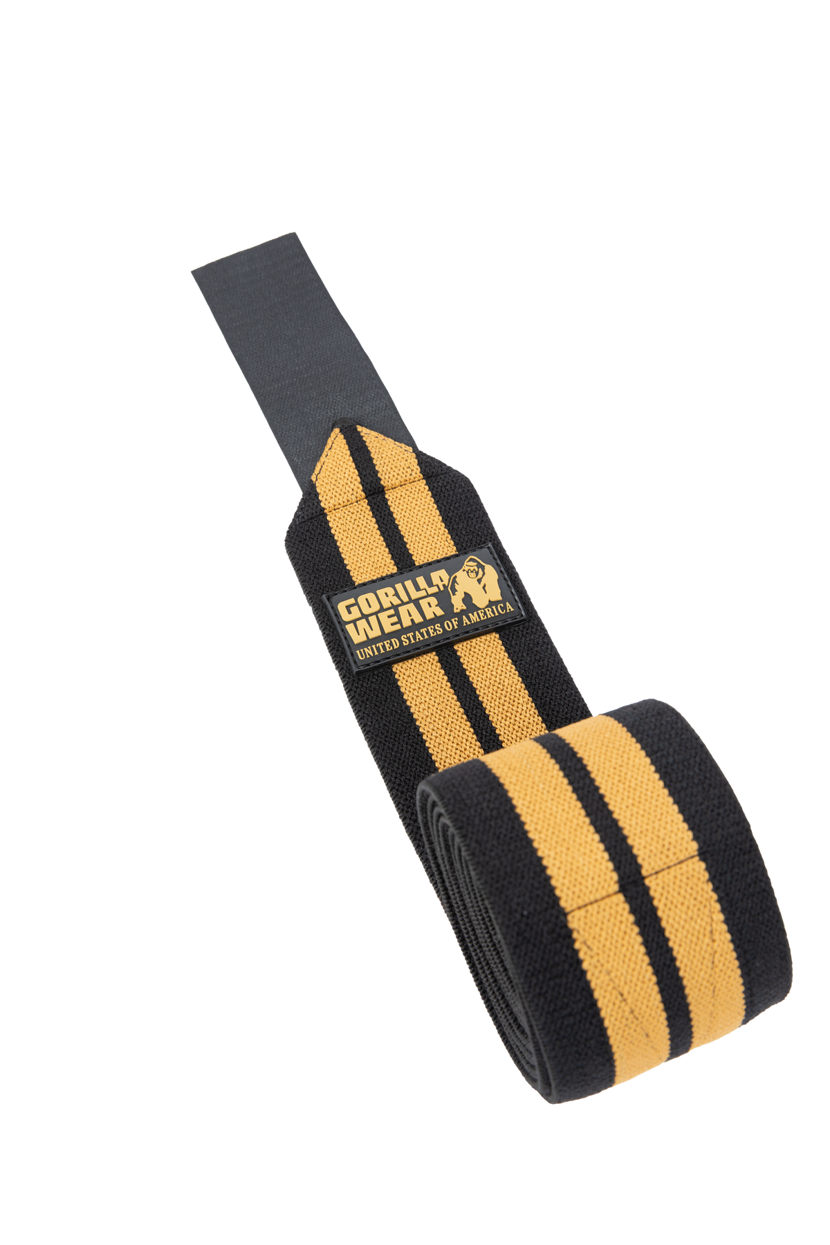 Gorilla Wear Knee Wraps 200CM Lifting Straps & Wraps Black/Gold