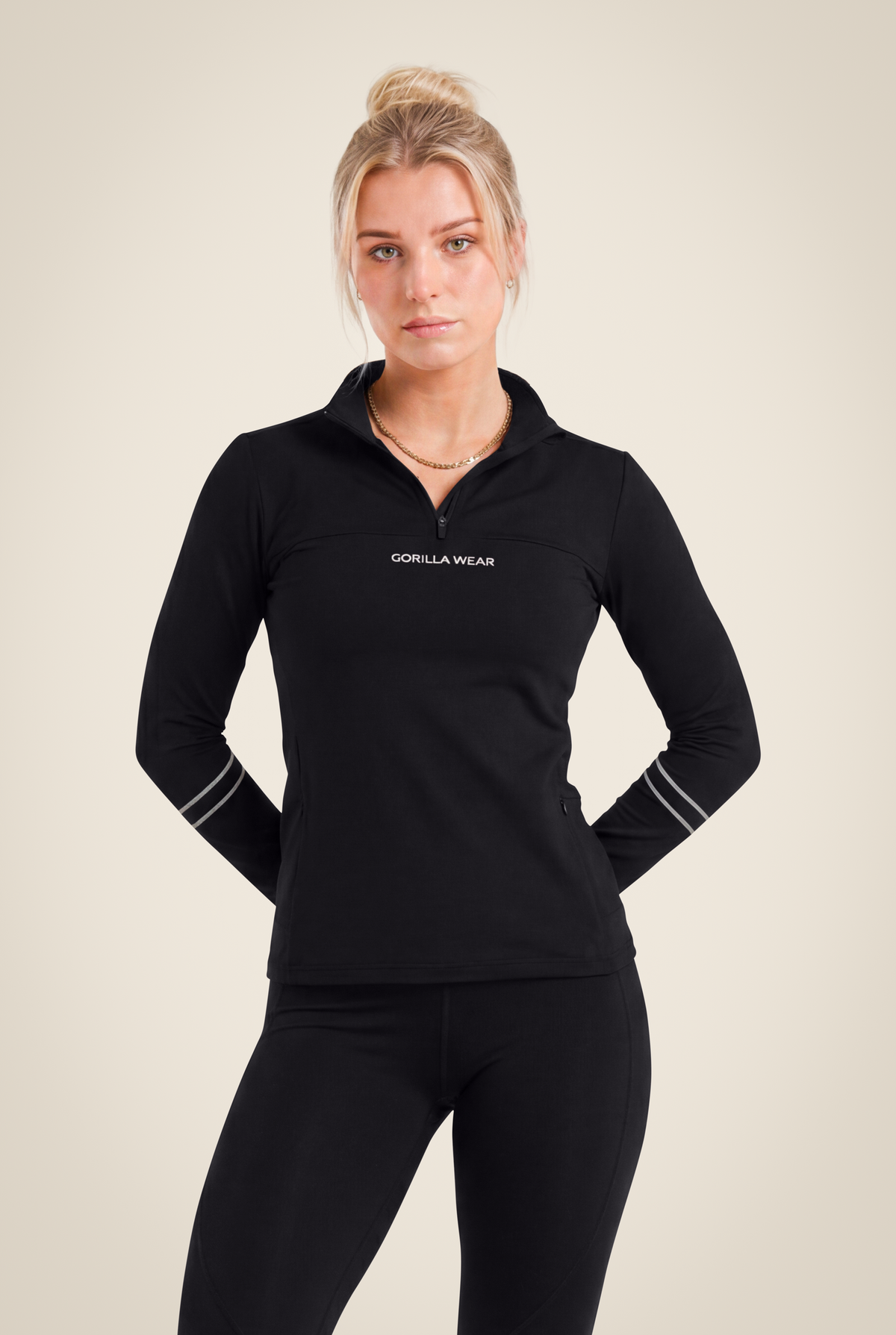 Gorilla Wear Laconia Long Sleeve - Black - Front View