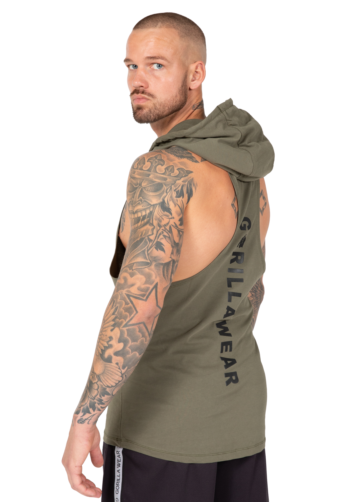 Gorilla Wear Lawrence Hooded Tank Top Tank Top Army Green