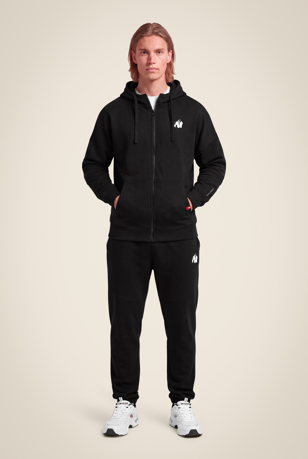 Gorilla Wear Leon Zipped Hoodie - Black - Full Body