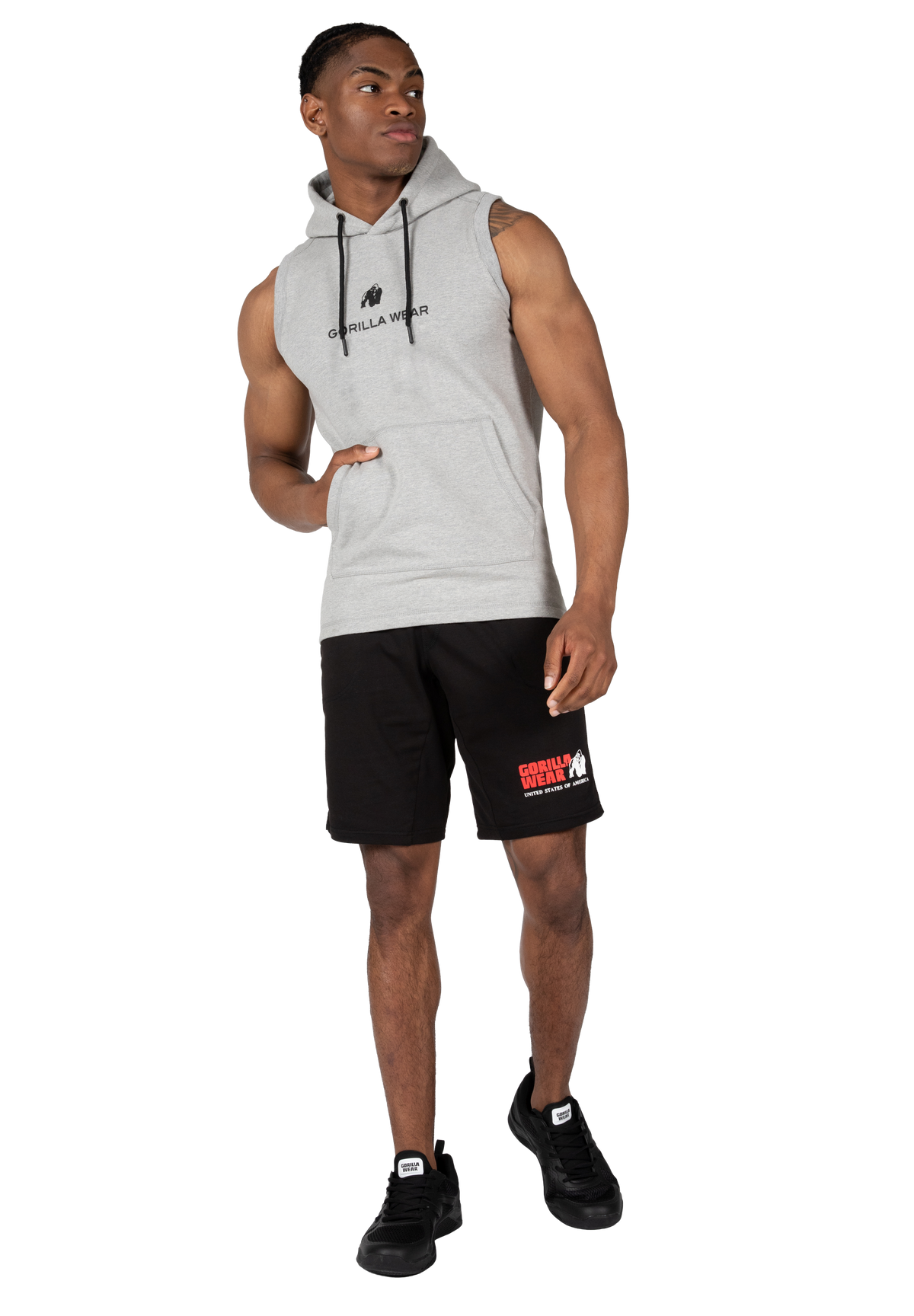 Gorilla Wear Lincoln Sleeveless Hoodie Hoodie & Sweatshirt Gray