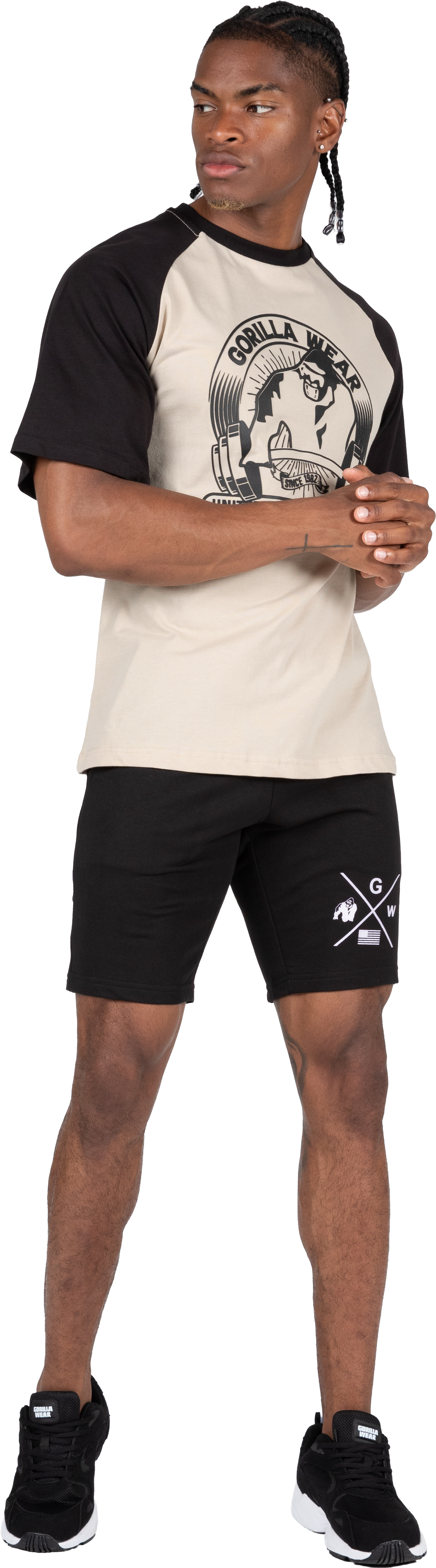 Gorilla Wear Logan Oversized T-Shirt T-Shirt & Tops Beige/Black